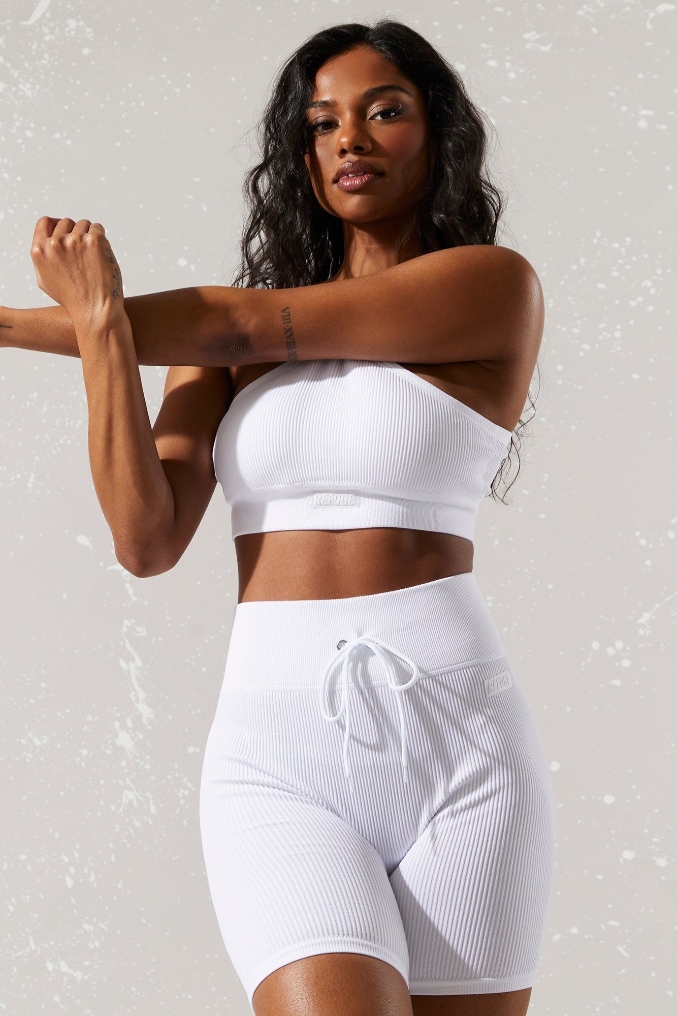 Refuge Seamless Ribbed Tie Biker Shorts sold by Charlotte Russe product image thumbnail 10