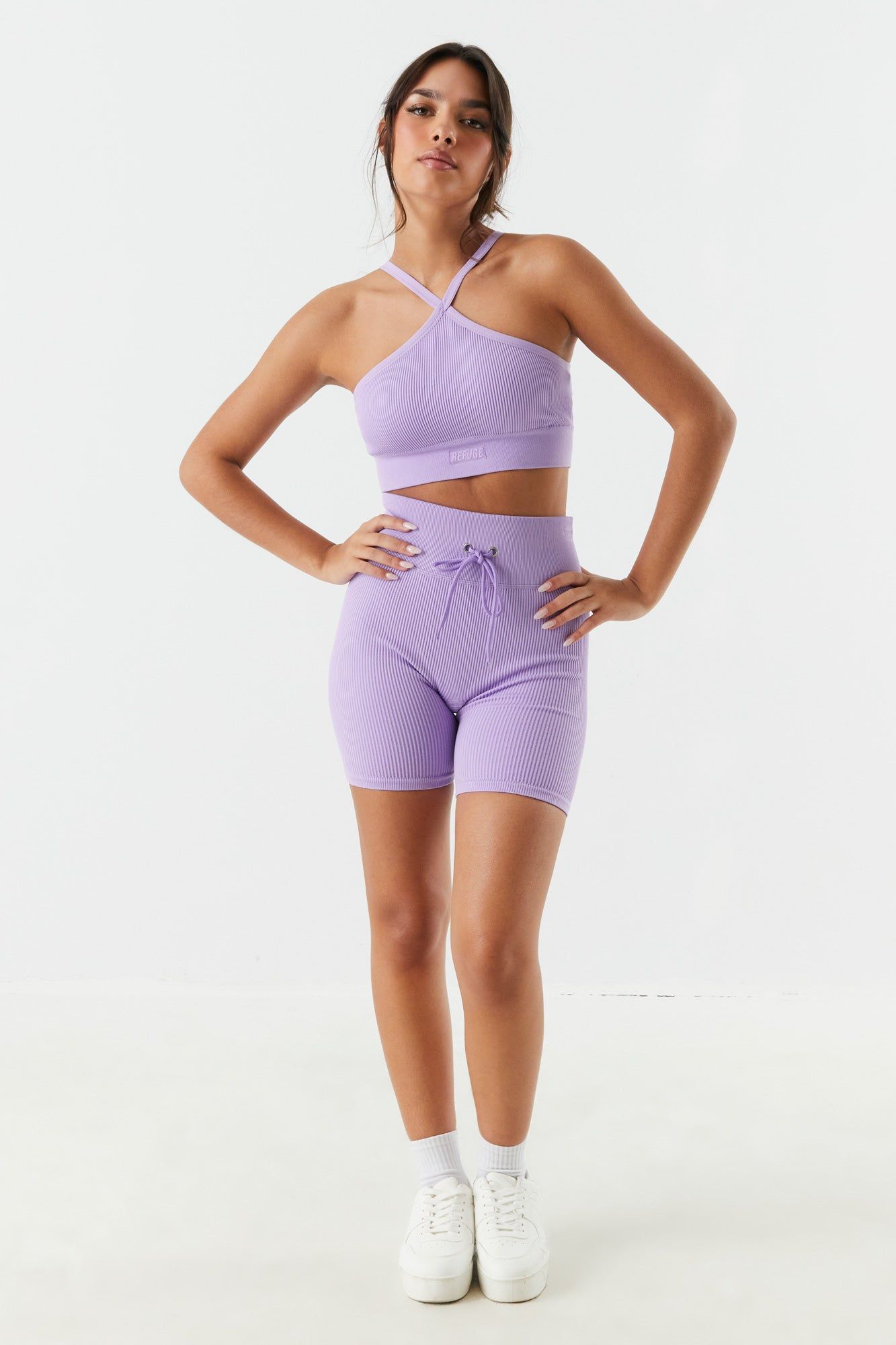 Refuge Seamless Ribbed Tie Biker Shorts sold by Charlotte Russe product image thumbnail 18