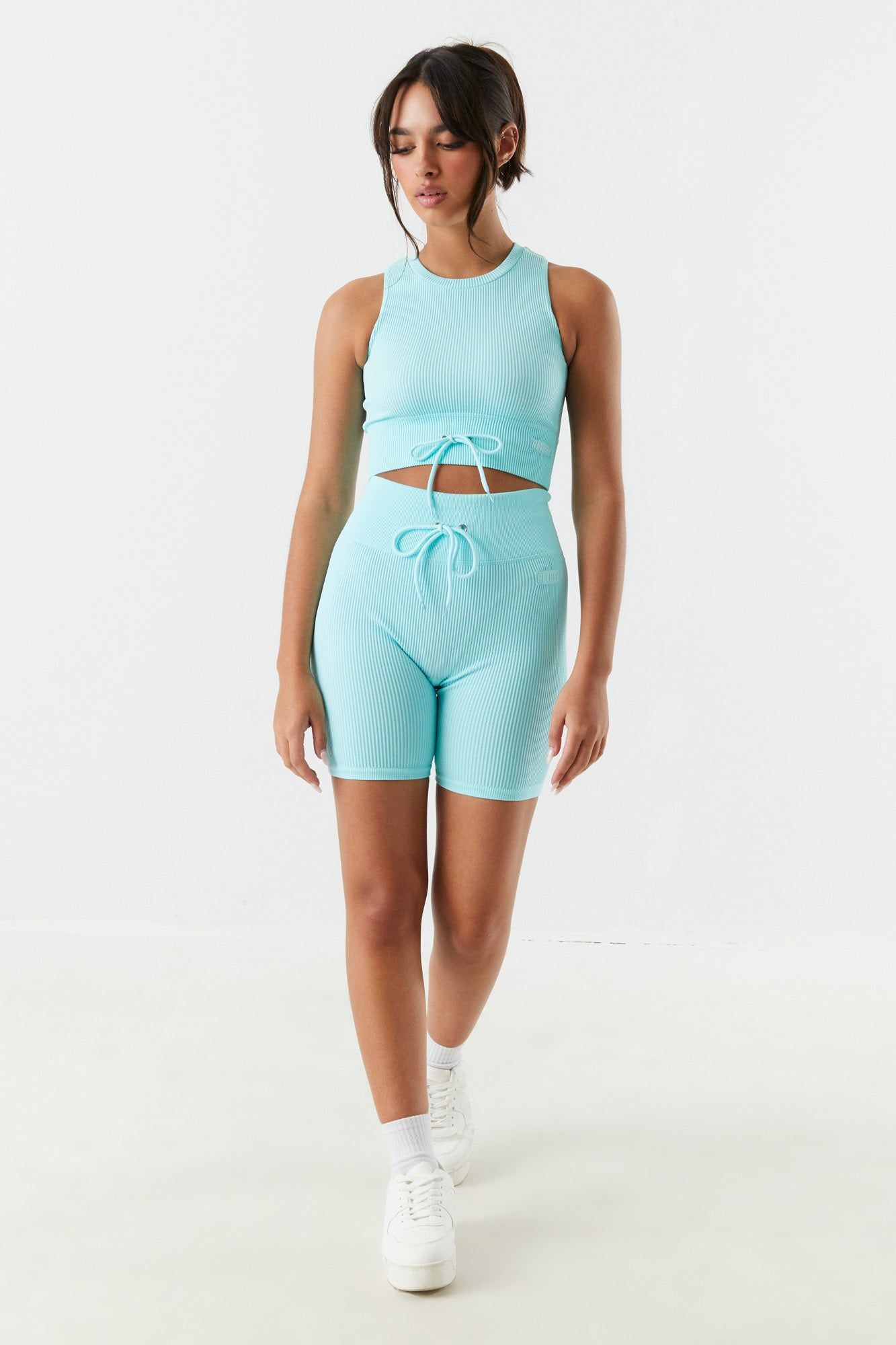 Refuge Seamless Ribbed Tie Biker Shorts sold by Charlotte Russe product image thumbnail 8