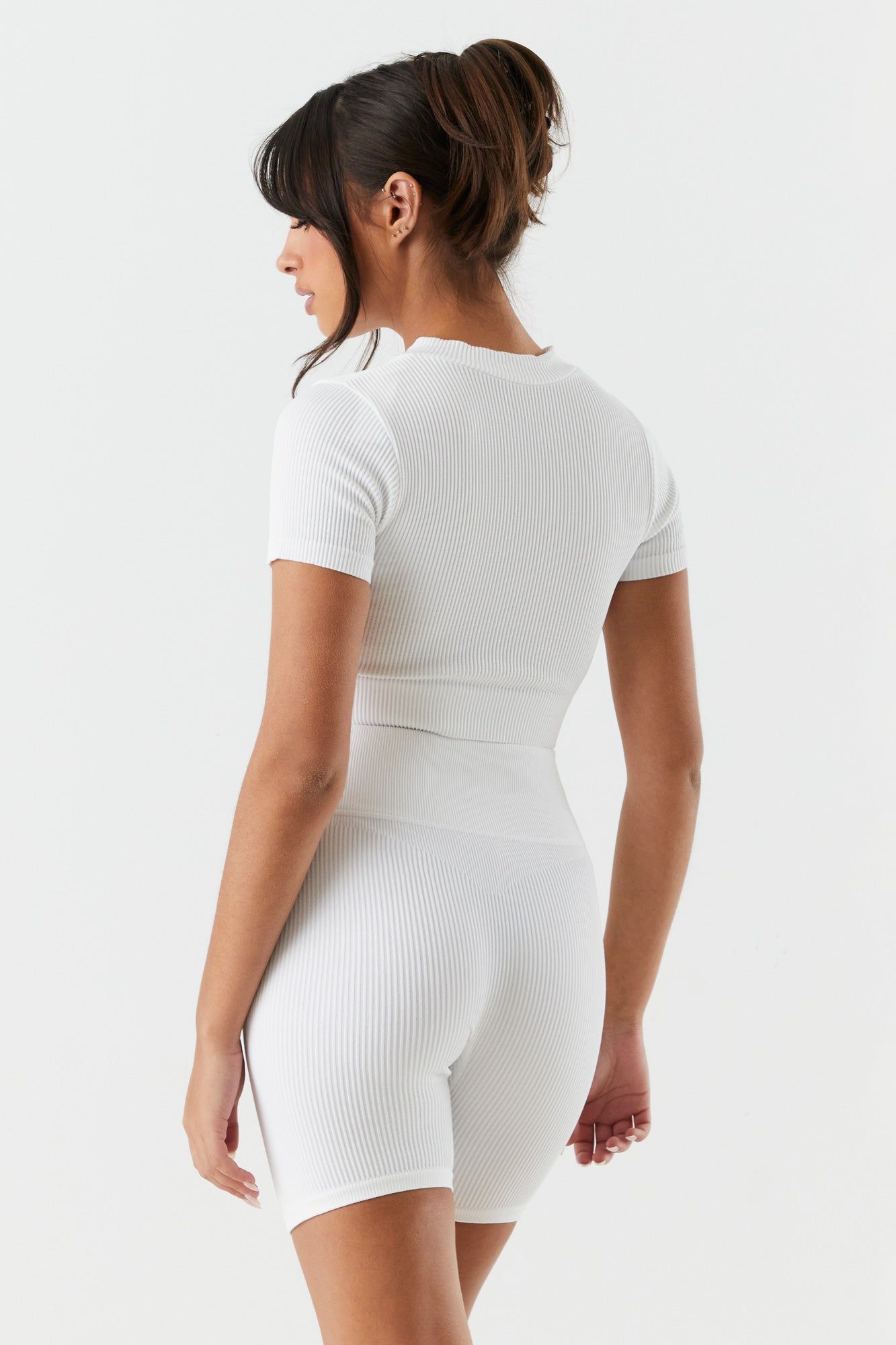 Refuge Seamless Ribbed Tie Biker Shorts sold by Charlotte Russe product image thumbnail 12