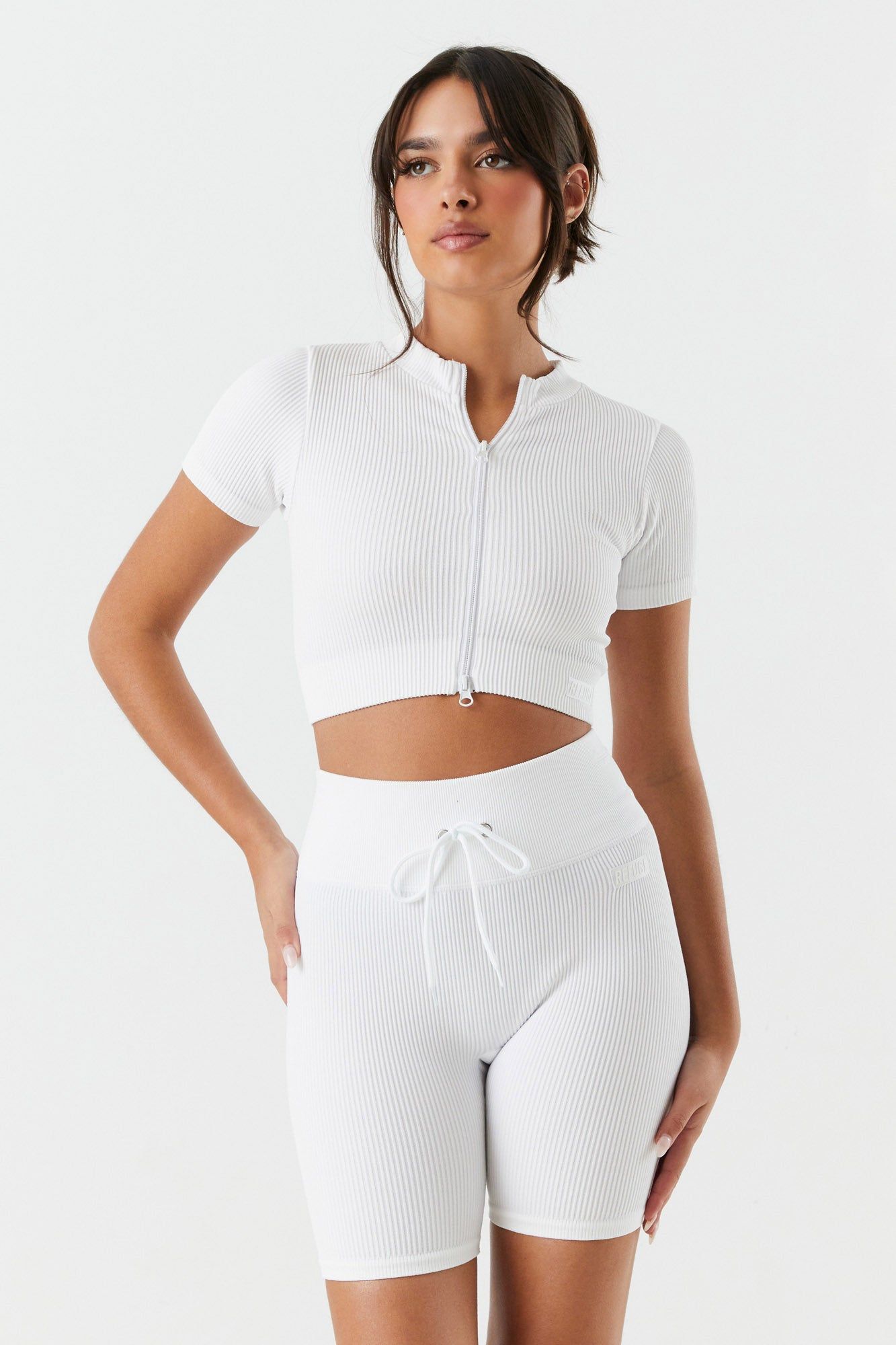 Refuge Seamless Ribbed Tie Biker Shorts sold by Charlotte Russe product image thumbnail 11