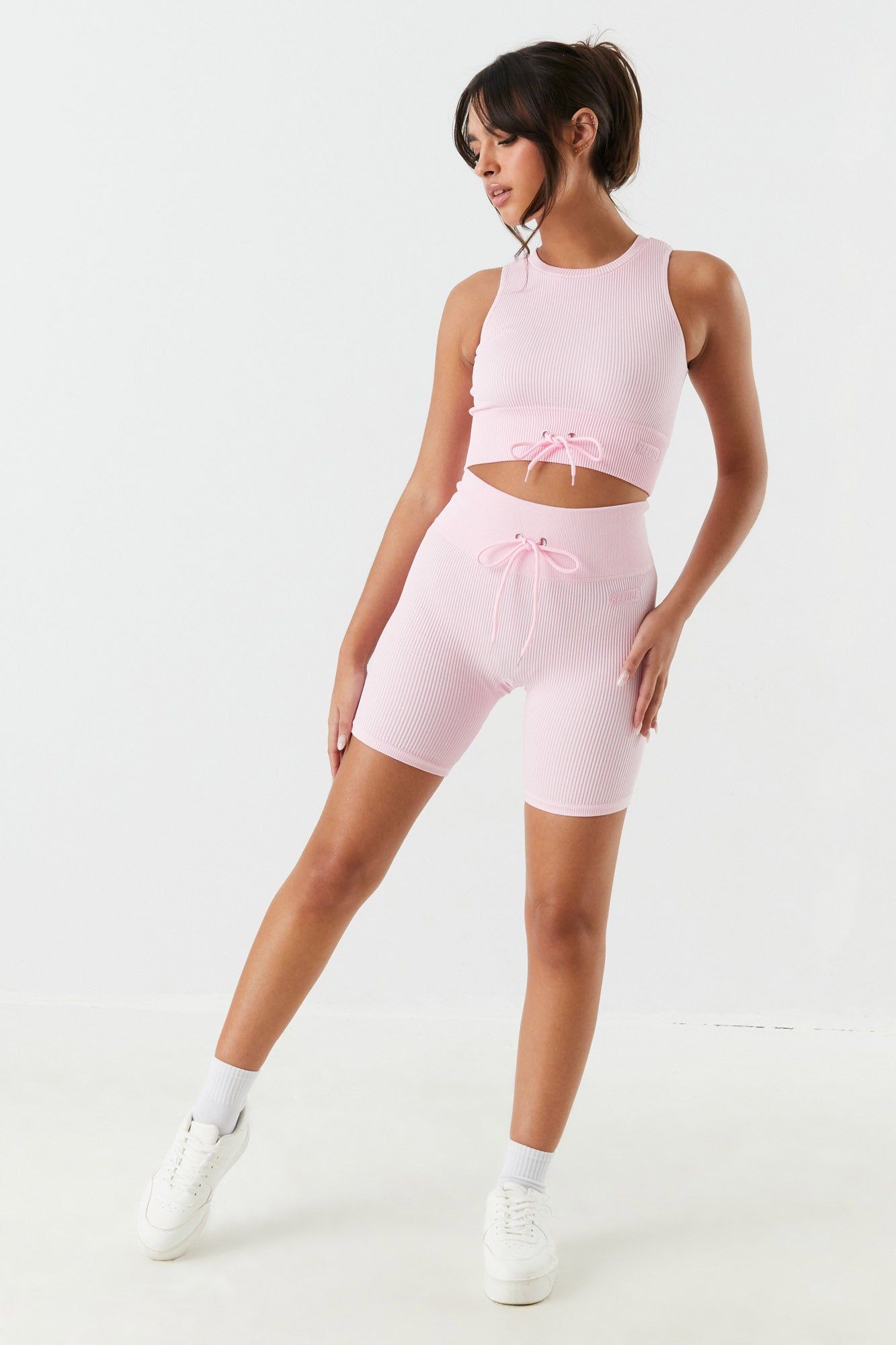 Refuge Seamless Ribbed Tie Biker Shorts sold by Charlotte Russe product image thumbnail 23