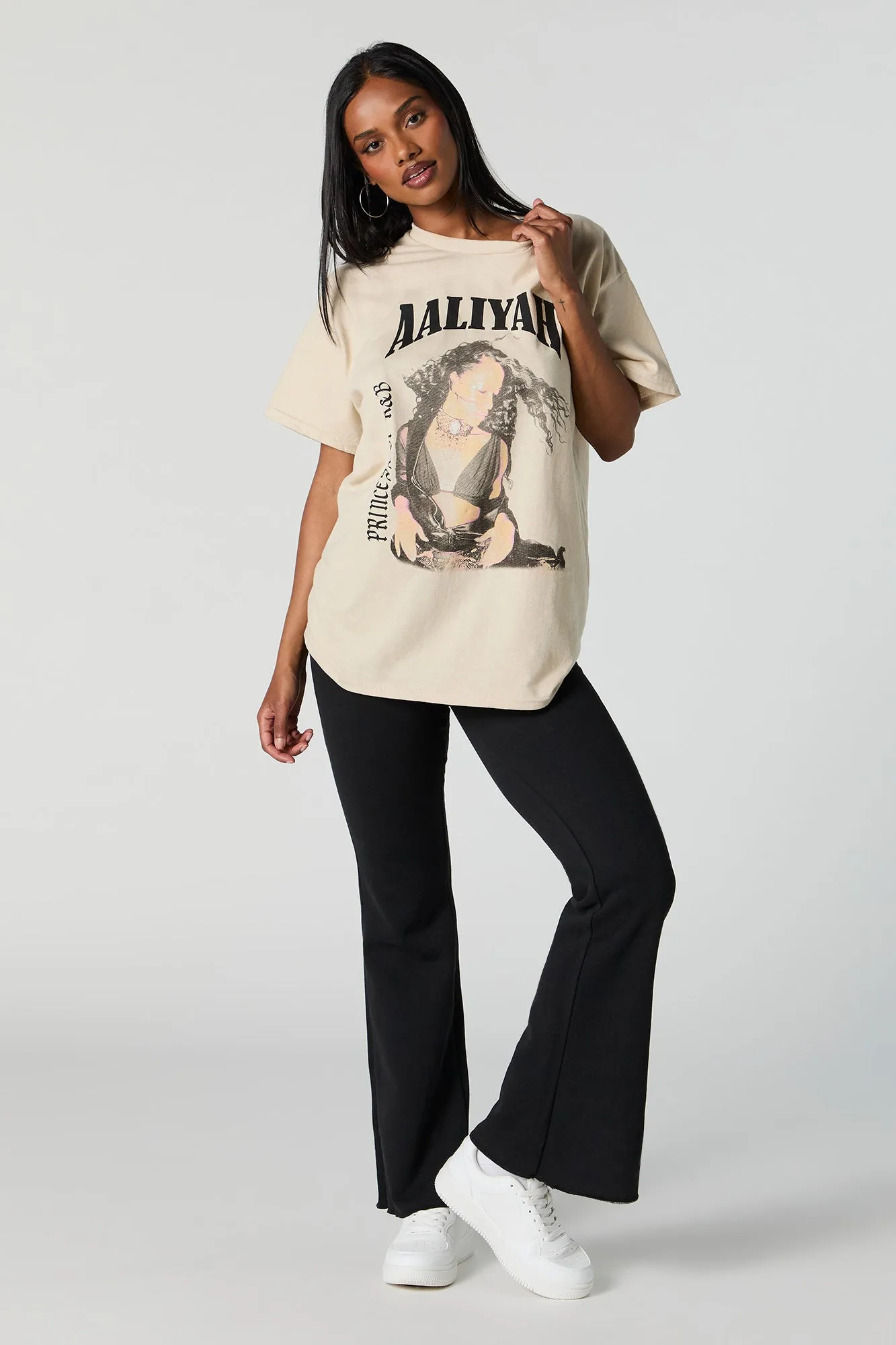 Aaliyah Graphic Boyfriend T-Shirt sold by Charlotte Russe product image thumbnail 3