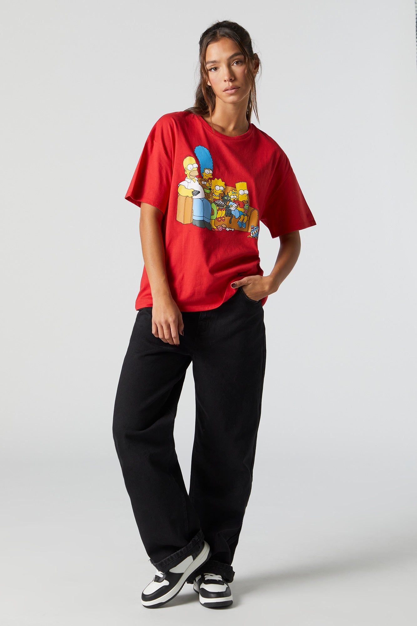 Simpsons Graphic Boyfriend T-Shirt sold by Charlotte Russe product image thumbnail 3