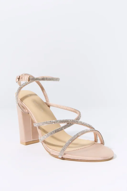 Rhinestone Strappy High Heel sold by Charlotte Russe