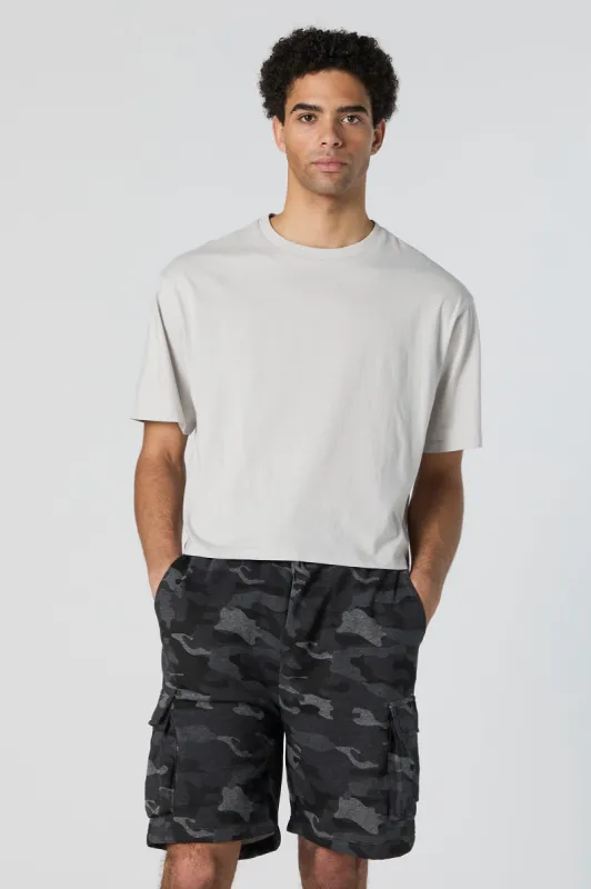 Camo Fleece Cargo Short sold by Charlotte Russe