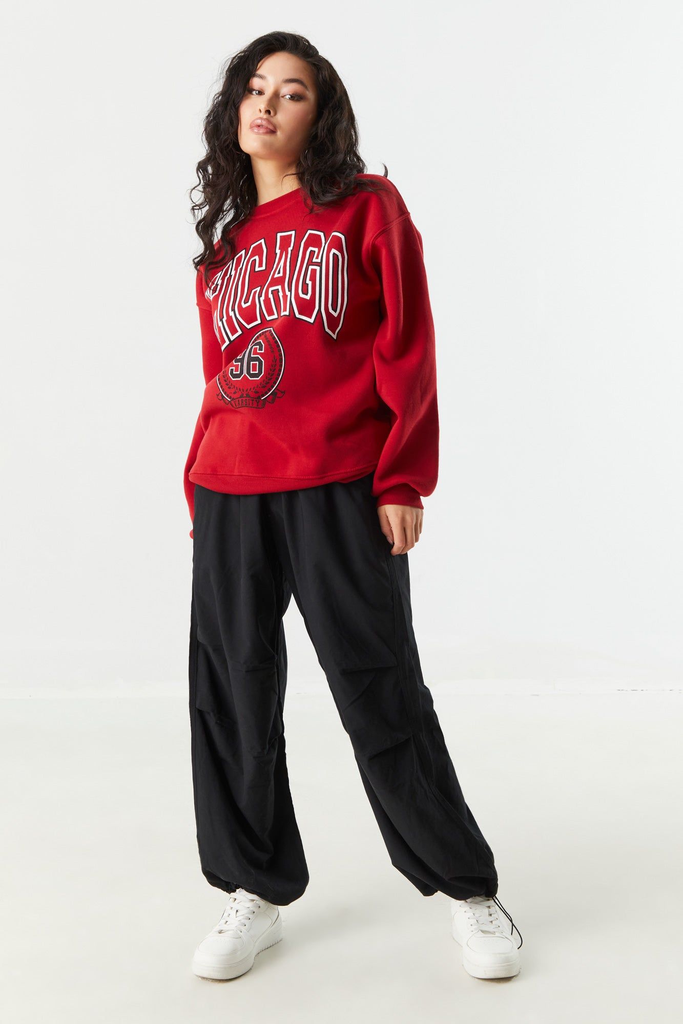 Fleece Chicago Graphic Sweatshirt sold by Charlotte Russe product image thumbnail 3