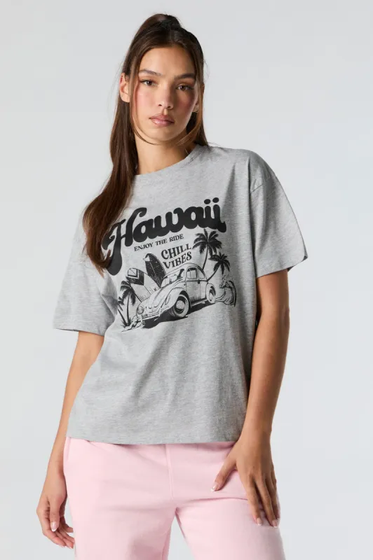 Hawaii Graphic Boyfriend T-Shirt sold by Charlotte Russe