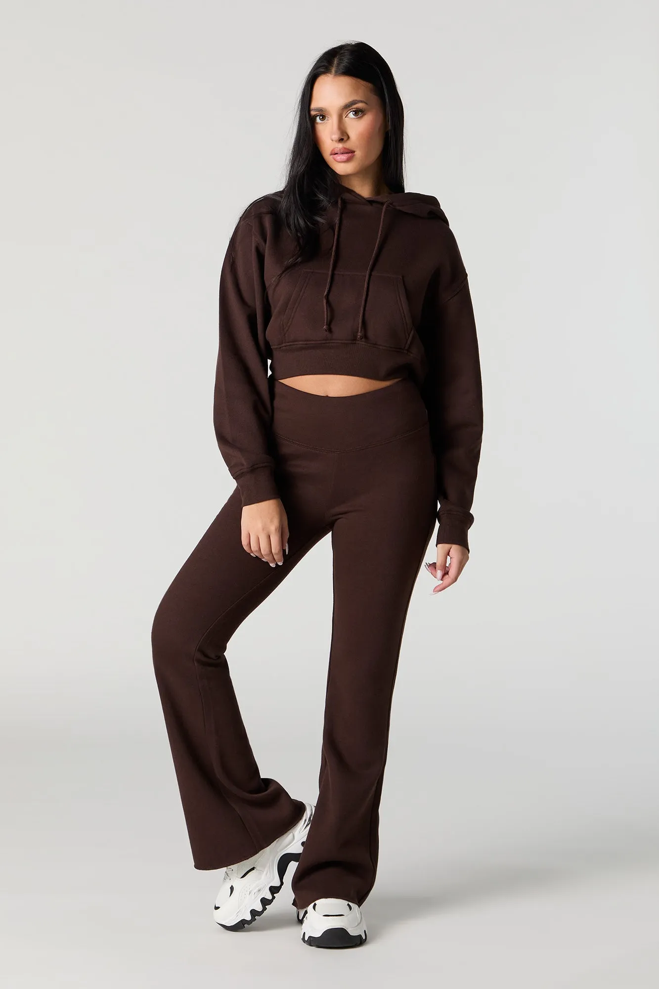 Soft Fleece Flare Sweatpant sold by Charlotte Russe