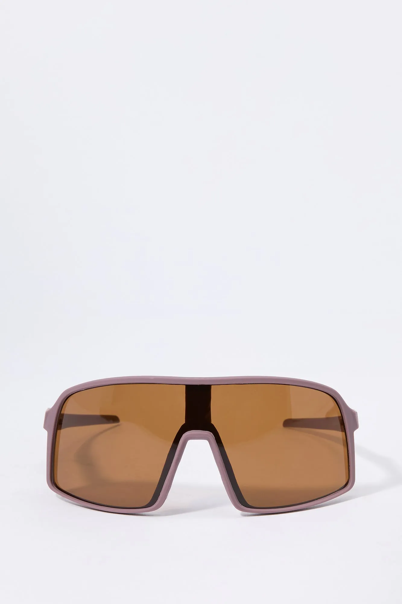 Brown Shield Sunglasses sold by Charlotte Russe