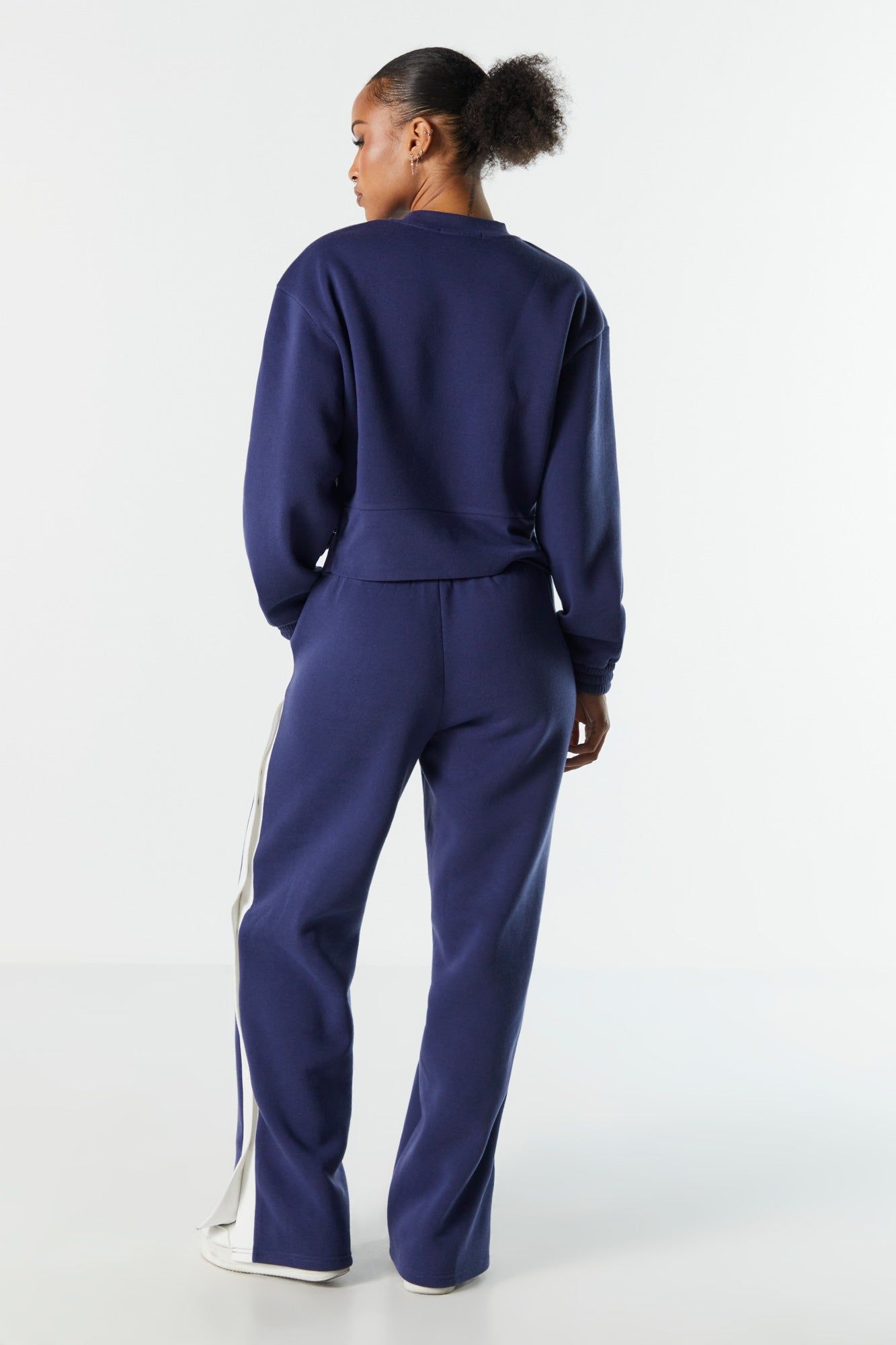 Fleece Striped Buttoned Pant sold by Charlotte Russe product image thumbnail 4