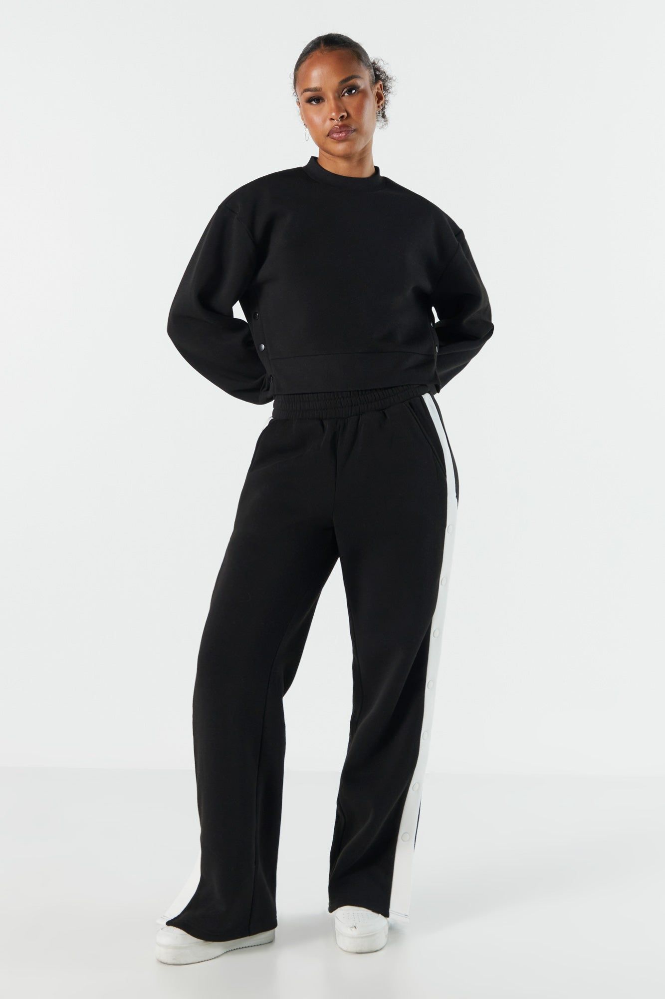 Fleece Striped Buttoned Pant sold by Charlotte Russe product image thumbnail 5