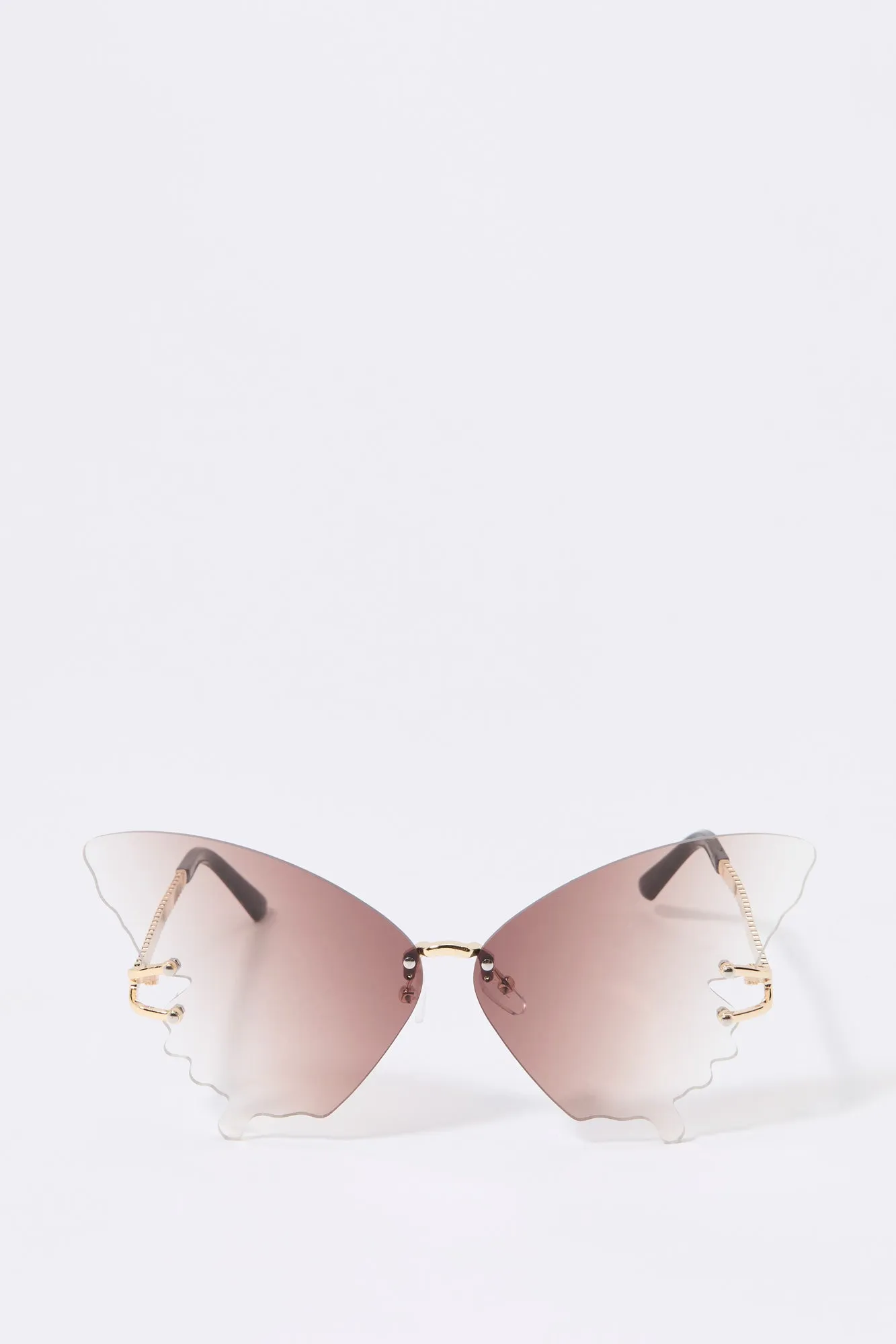 Rimless Butterfly Sunglasses sold by Charlotte Russe product image thumbnail 4
