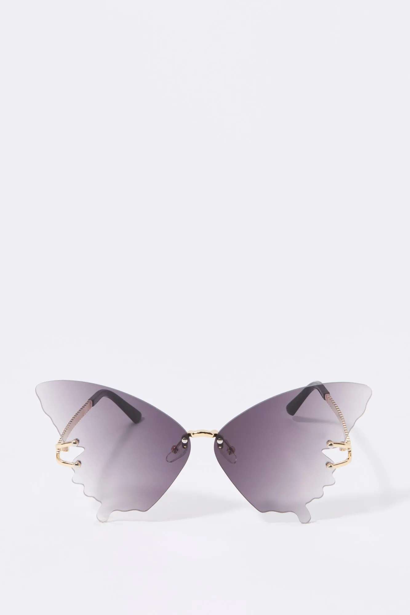 Rimless Butterfly Sunglasses sold by Charlotte Russe
