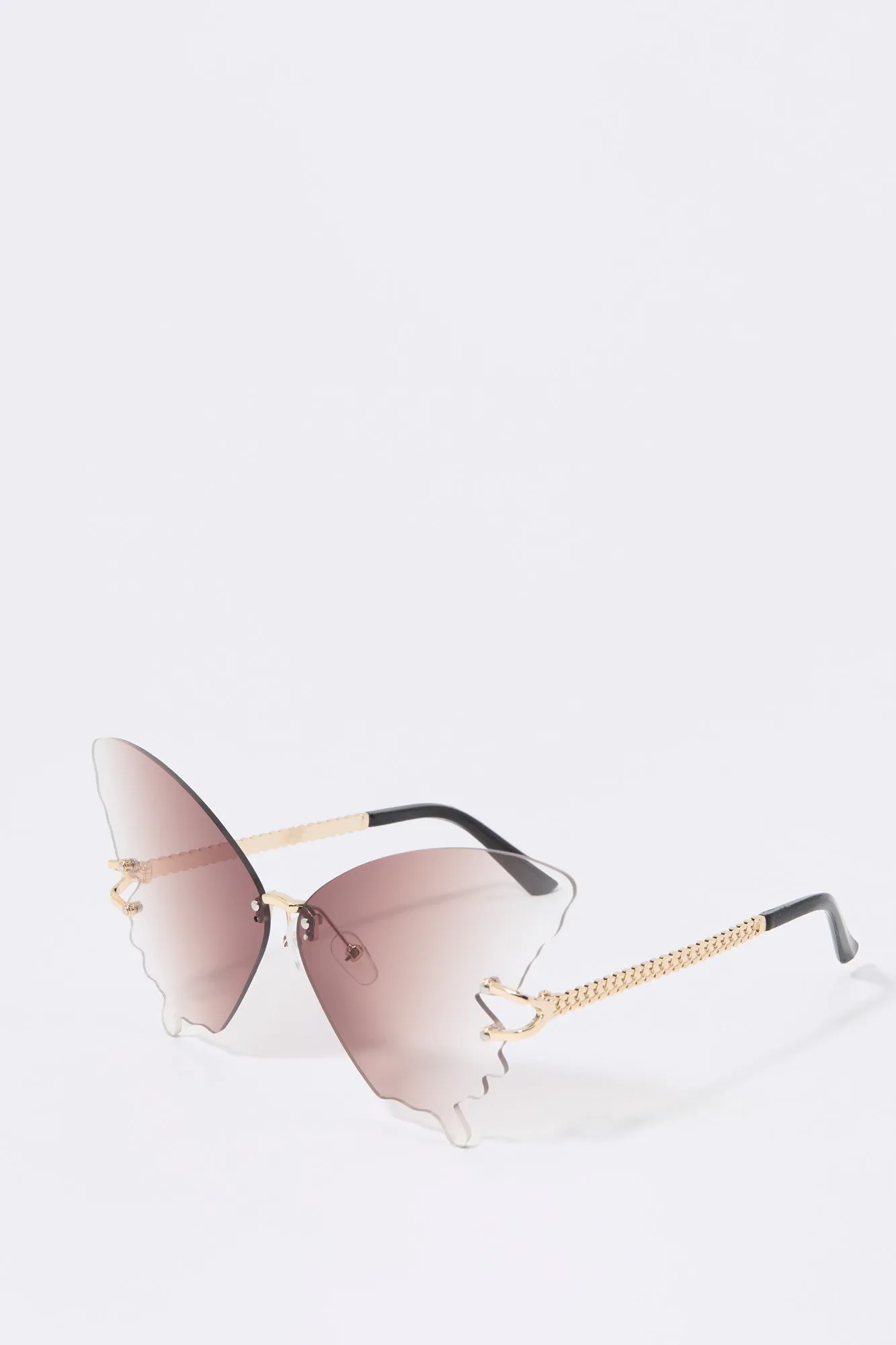 Rimless Butterfly Sunglasses sold by Charlotte Russe product image thumbnail 5