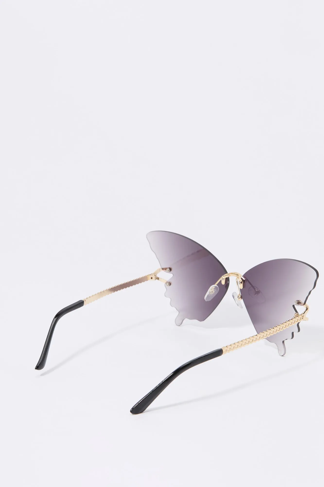 Rimless Butterfly Sunglasses sold by Charlotte Russe product image thumbnail 3