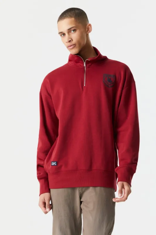 LA Graphic Quarter Zip Hoodie sold by Charlotte Russe