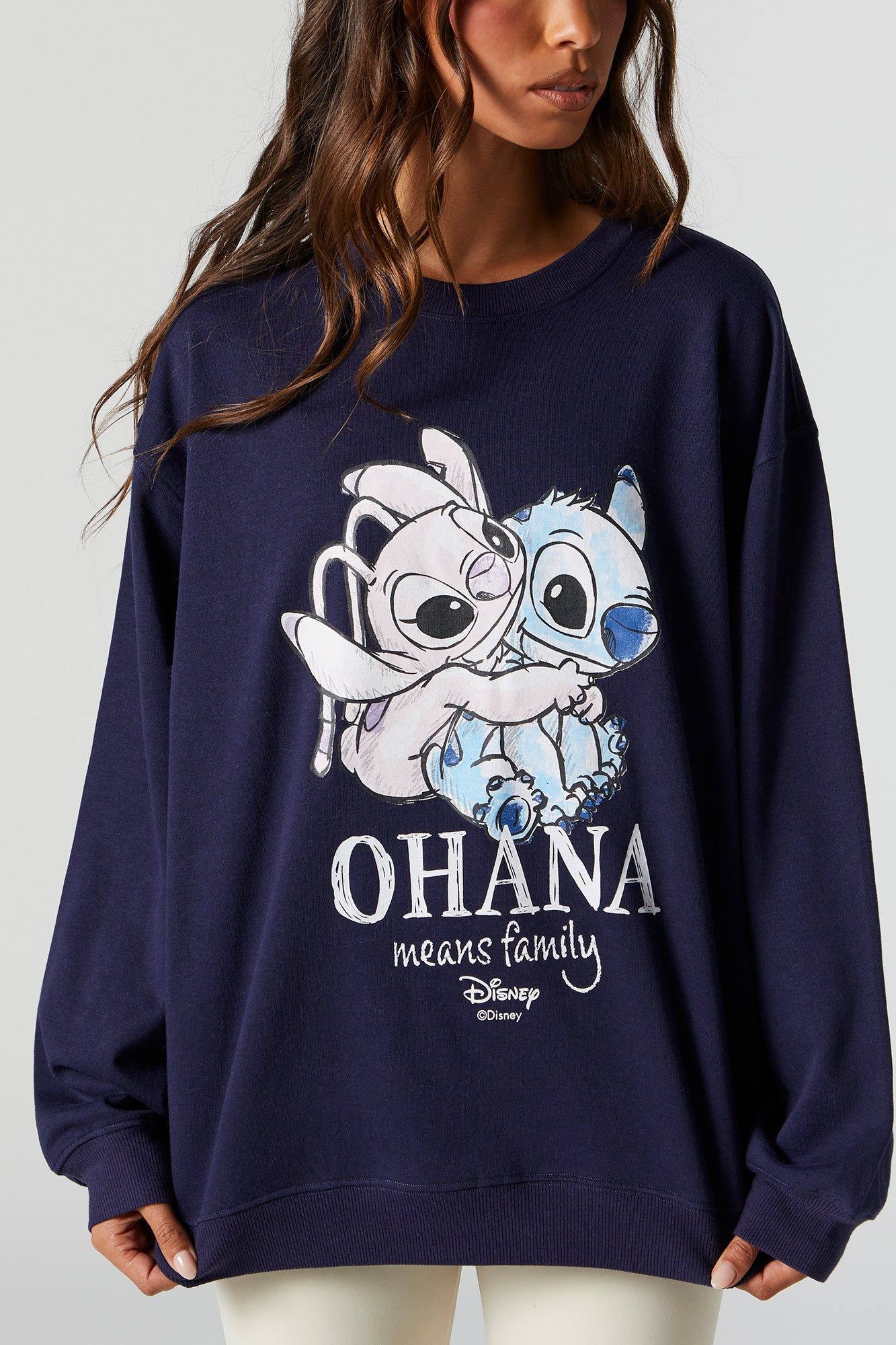 Ohana Means Family Graphic Boyfriend Sweatshirt sold by Charlotte Russe product image thumbnail 2