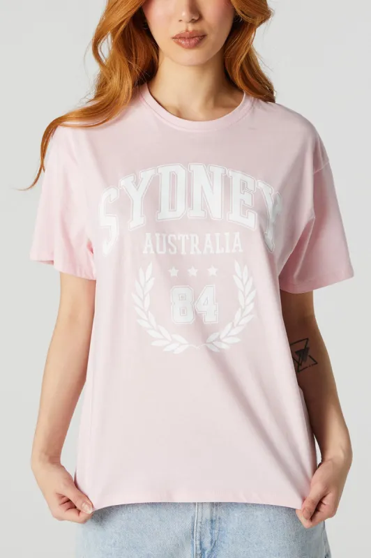 Sydney Australia Graphic Boyfriend T-Shirt made by Stitches
