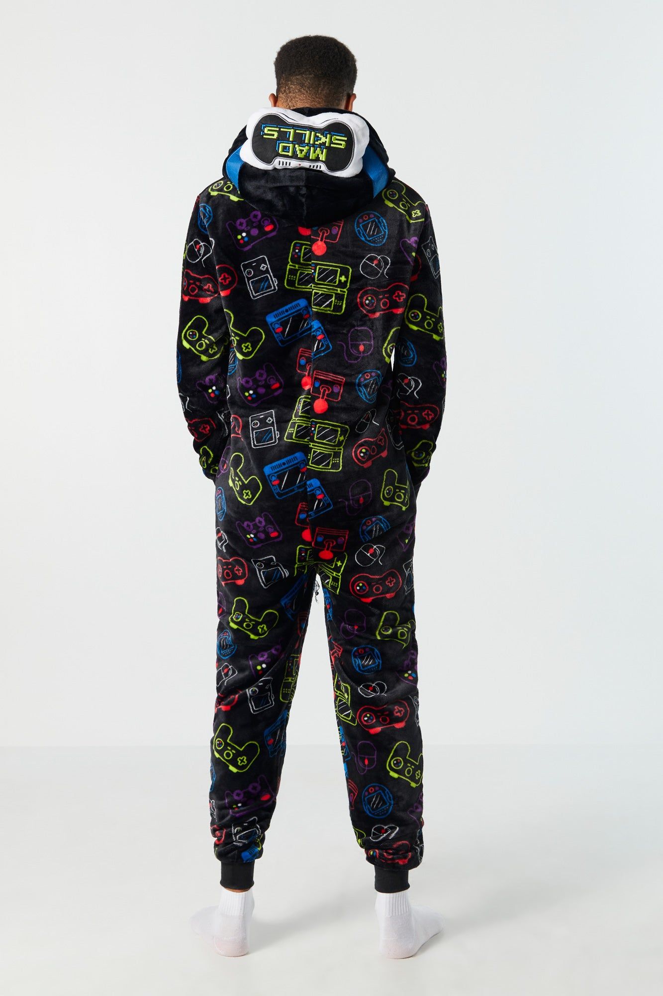3D Mad Skills Hood Plush Onesie sold by Charlotte Russe product image thumbnail 3