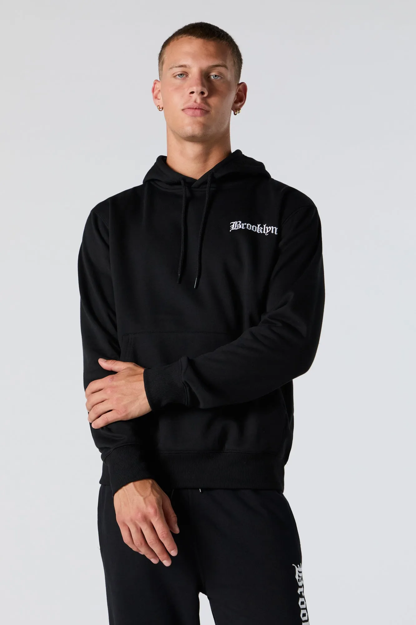 Destination Embroidered Fleece Hoodie sold by Charlotte Russe product image thumbnail 4