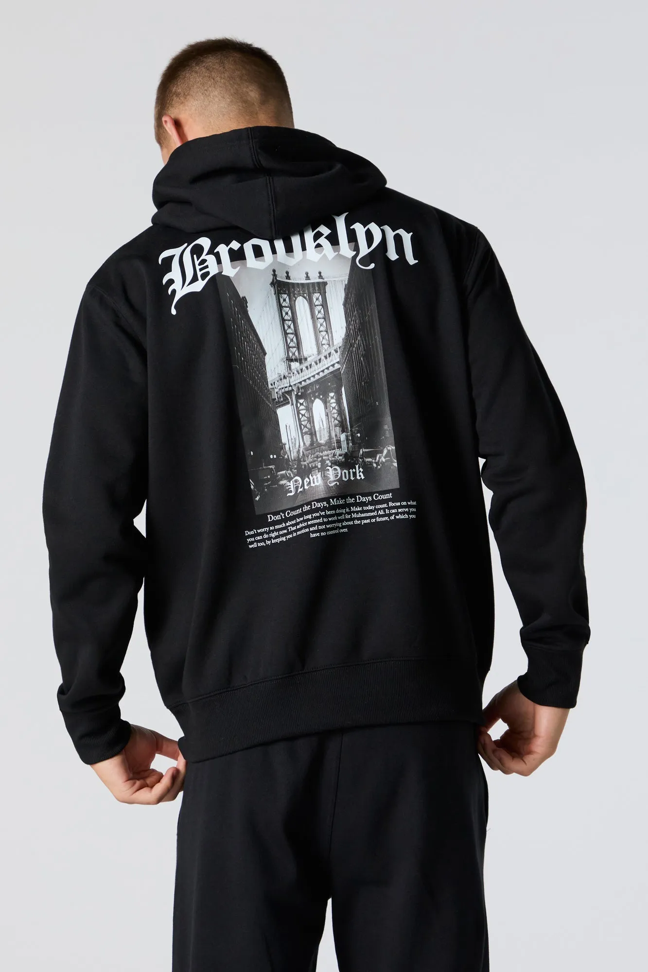 Destination Embroidered Fleece Hoodie sold by Charlotte Russe product image thumbnail 5