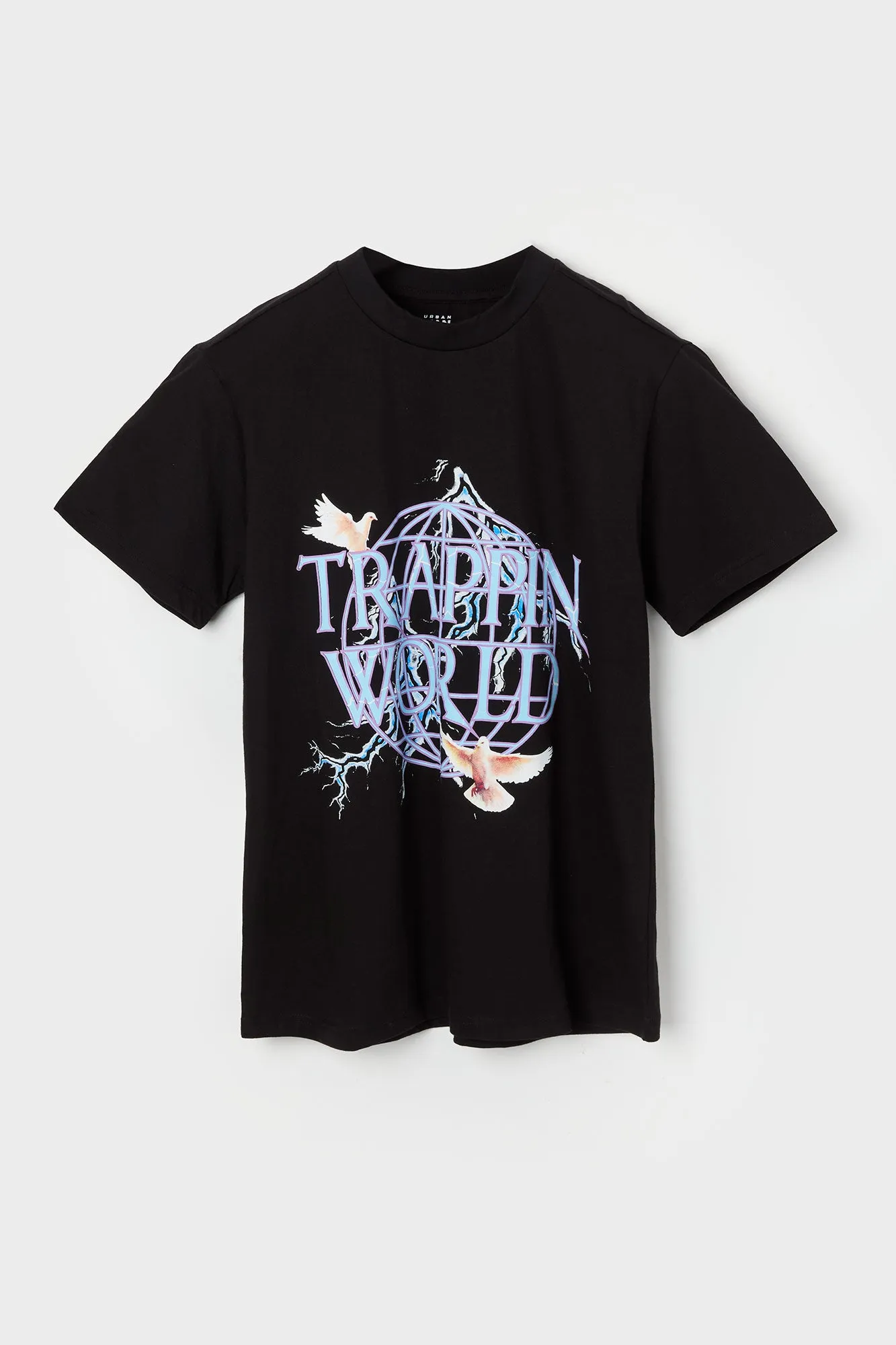 Trappin World Graphic T-Shirt sold by Charlotte Russe product image thumbnail 4