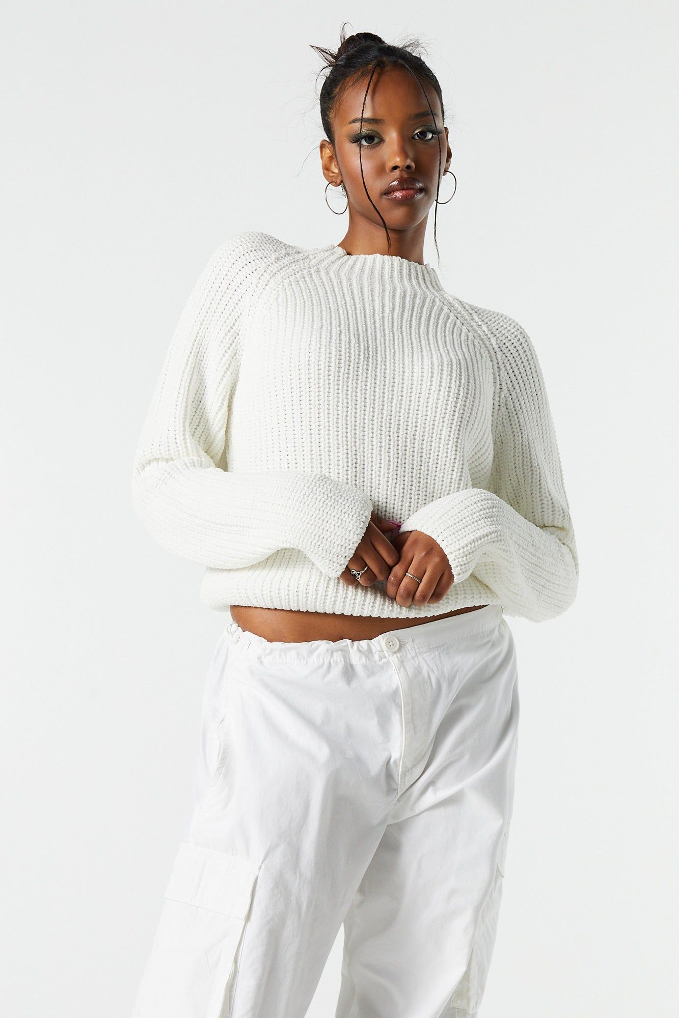 Knit Mock Neck Sweater sold by Charlotte Russe product image thumbnail 4