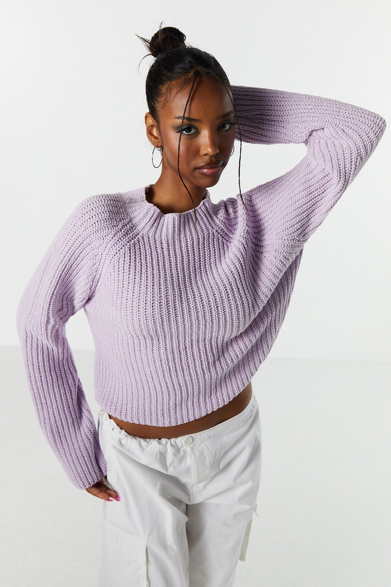 Knit Mock Neck Sweater sold by Charlotte Russe