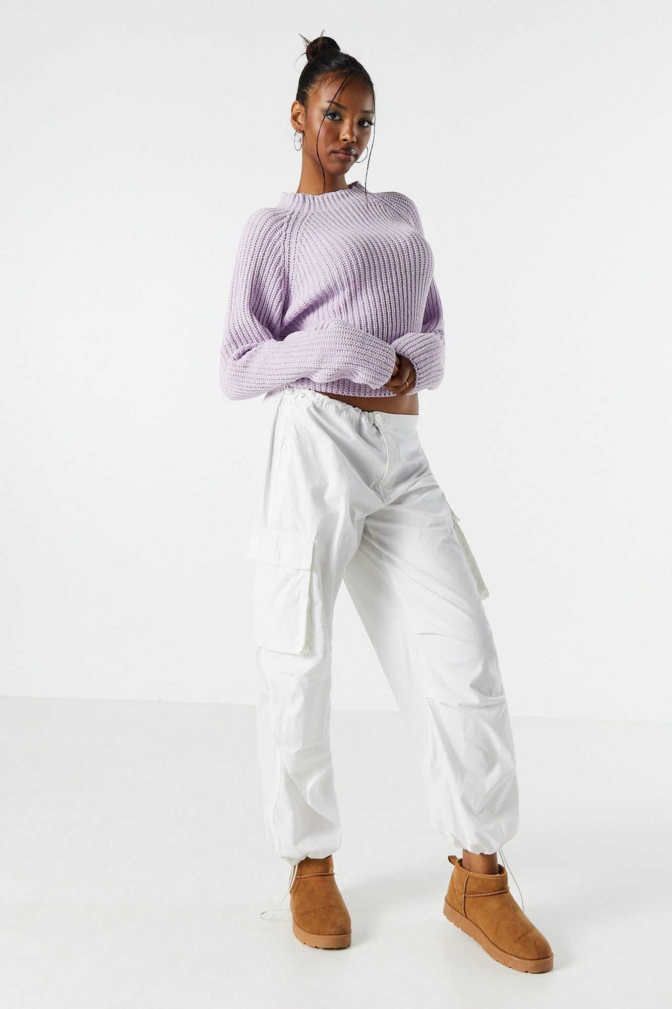 Knit Mock Neck Sweater sold by Charlotte Russe product image thumbnail 3