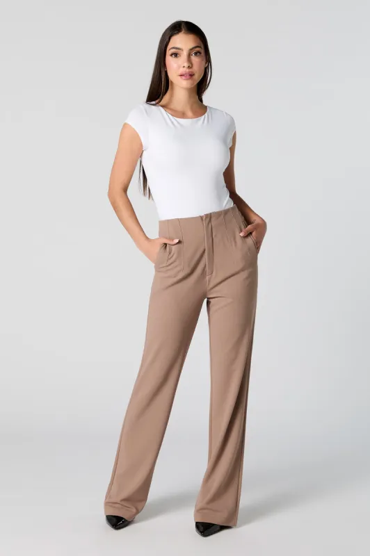 Crepe Pleated Flare Dress Pant sold by Charlotte Russe