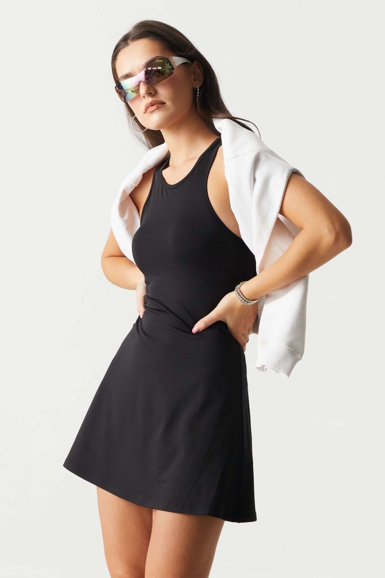 Crepe Basic A-Line Dress sold by Charlotte Russe product image thumbnail 8