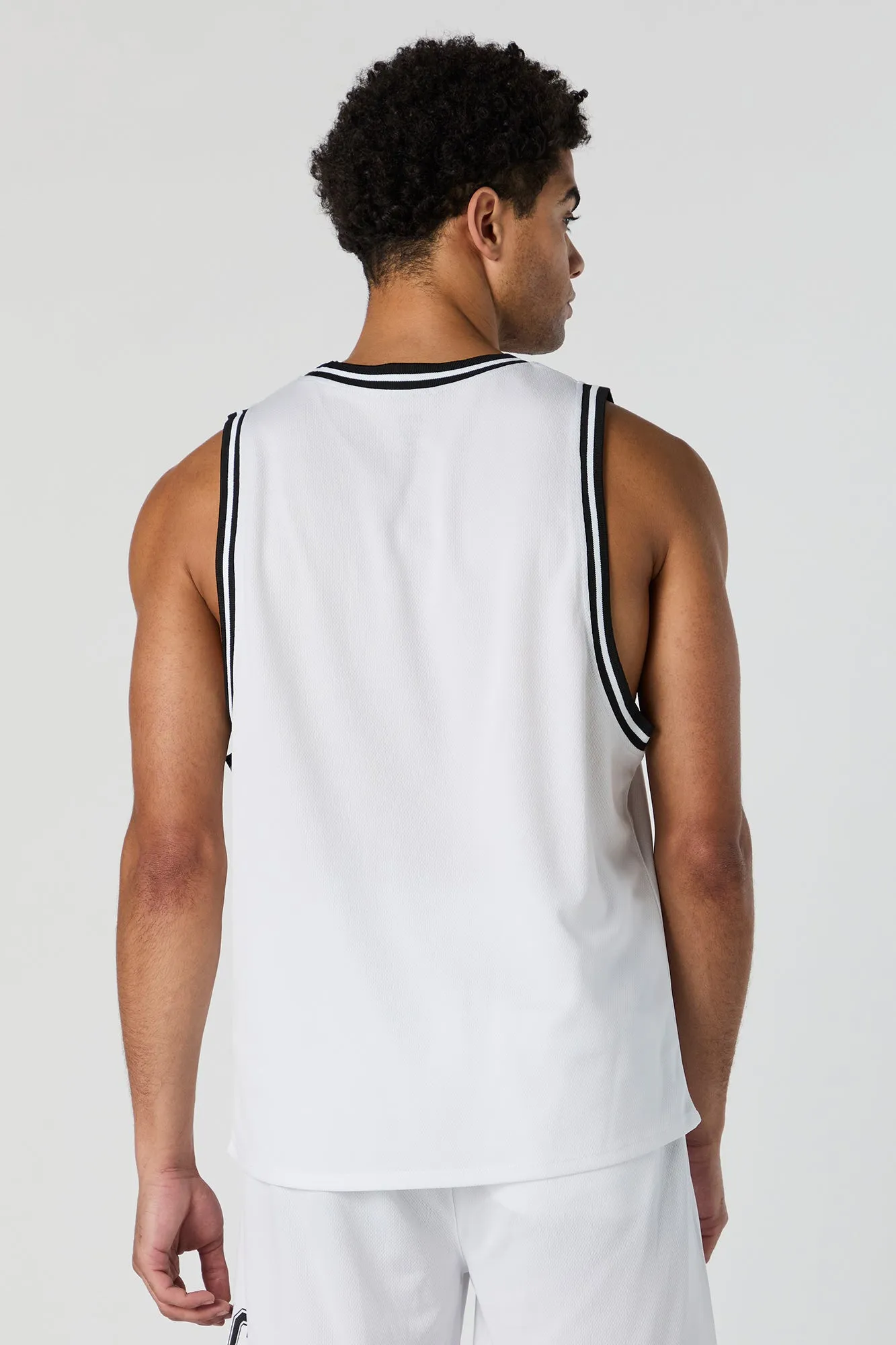 New York Graphic Mesh Basketball Jersey sold by Charlotte Russe product image thumbnail 2