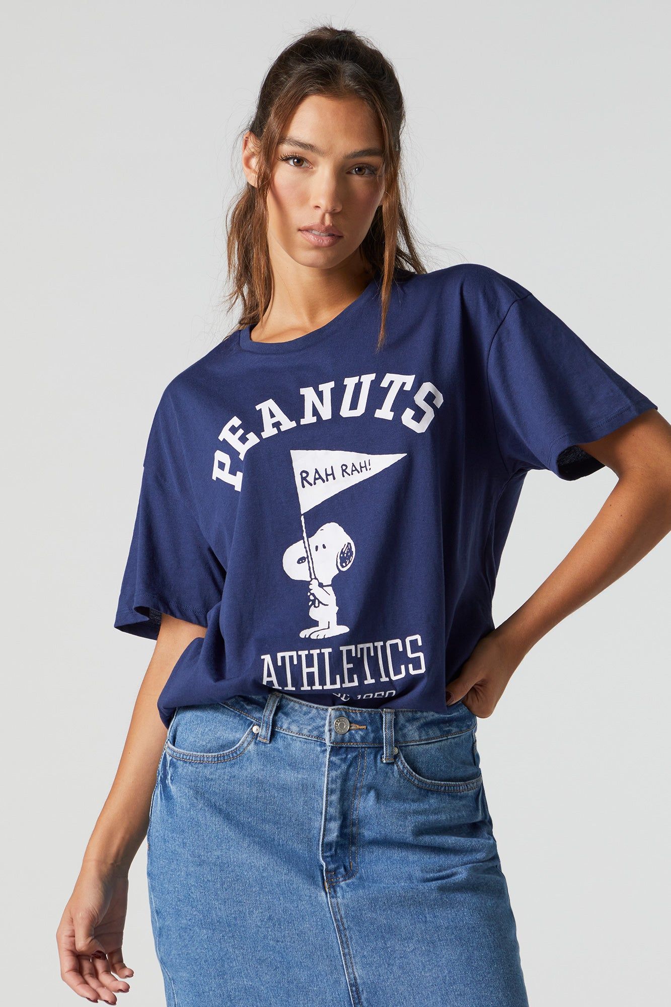 Peanuts Athletics Graphic Boyfriend T-Shirt sold by Charlotte Russe product image thumbnail 2