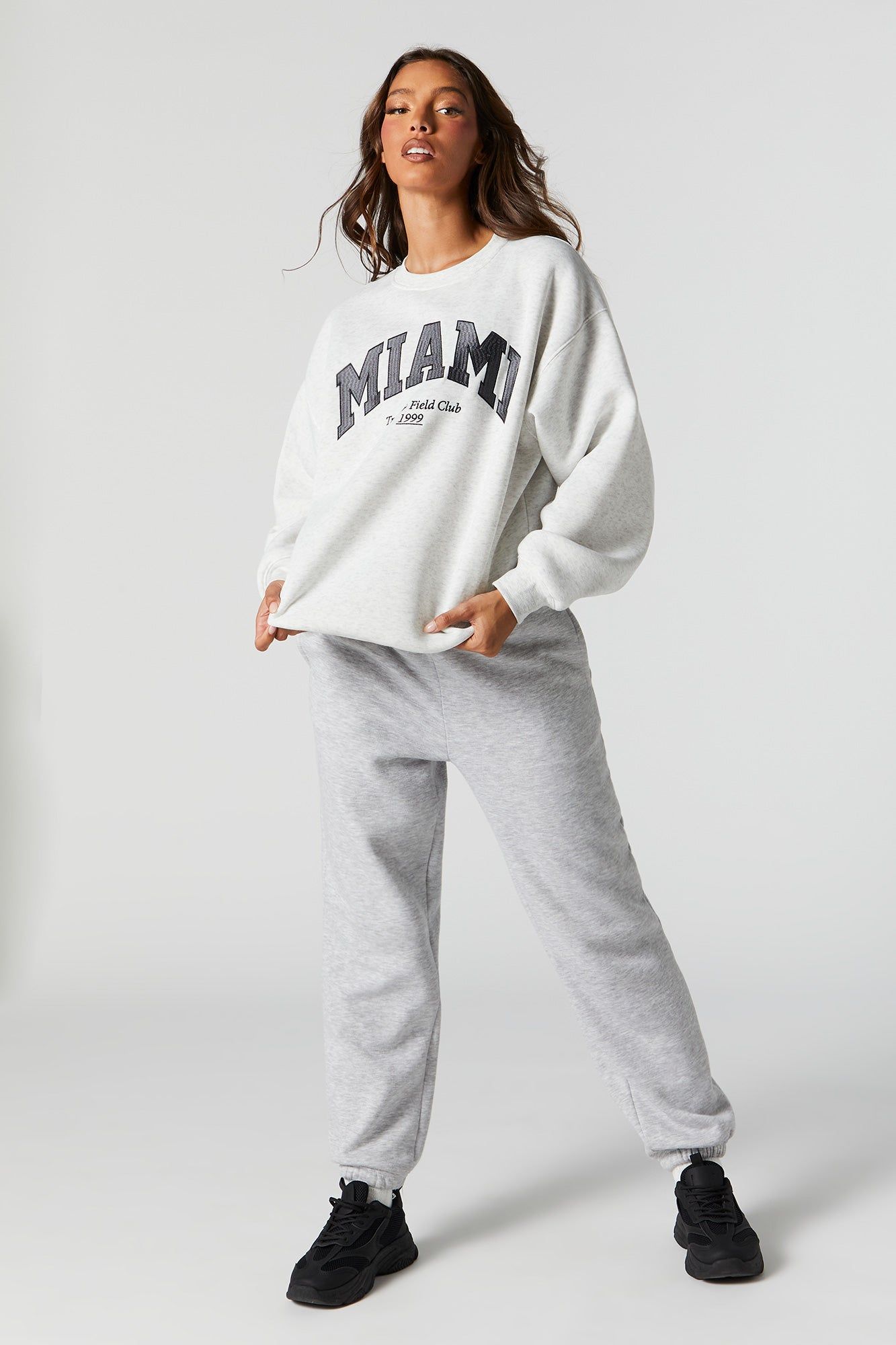 Miami Twill Embroidered Sweatshirt sold by Charlotte Russe product image thumbnail 3