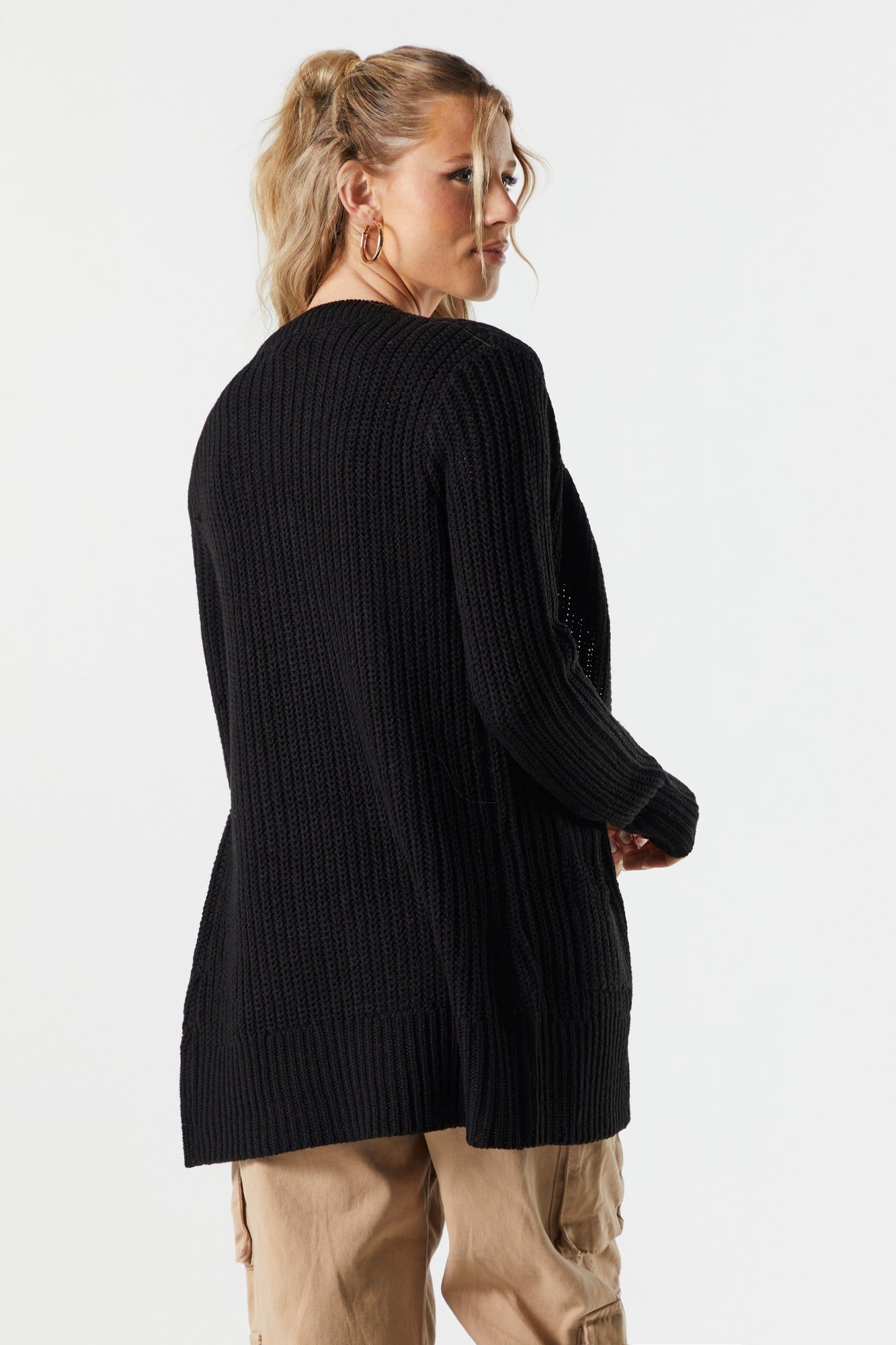 Front Pocket Knit Cardigan sold by Charlotte Russe product image thumbnail 2