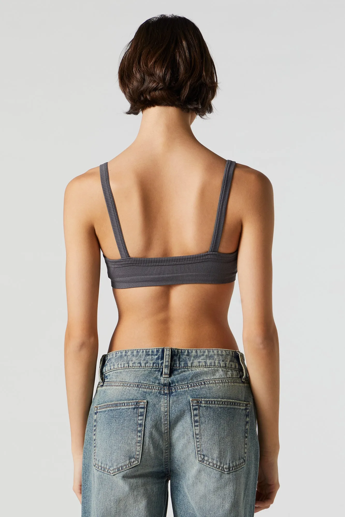 Ribbed Scoop Neck Bralette sold by Charlotte Russe product image thumbnail 5