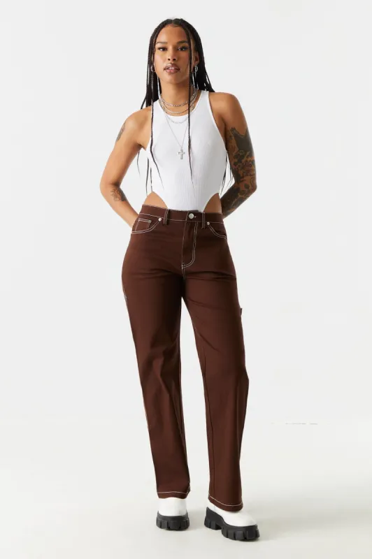 Twill Carpenter Pant sold by Charlotte Russe