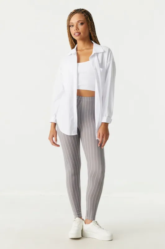 Soft Pinstripe Print Legging sold by Charlotte Russe