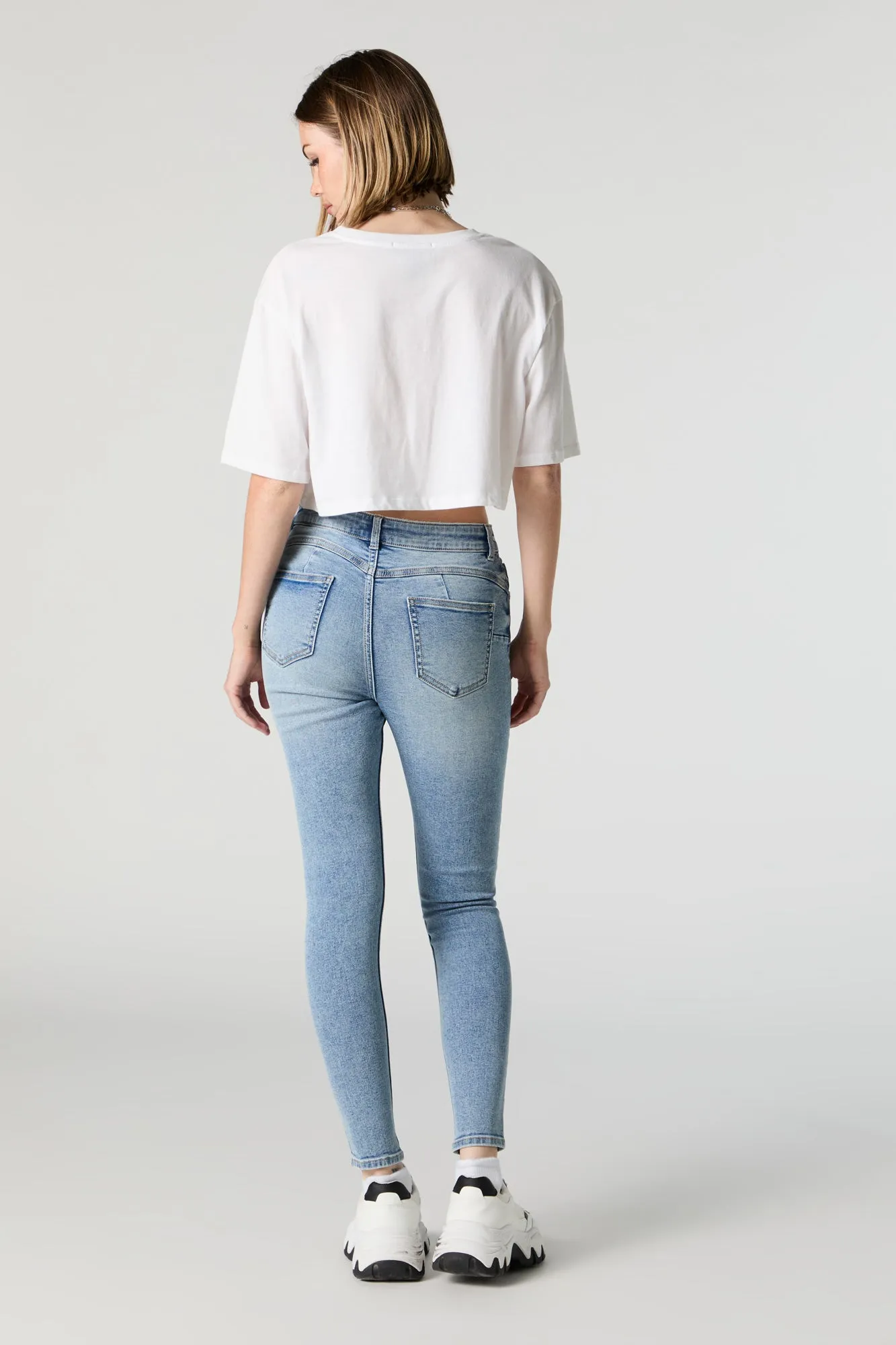 Rio Medium Wash Mid Rise Skinny Jean sold by Charlotte Russe product image thumbnail 3