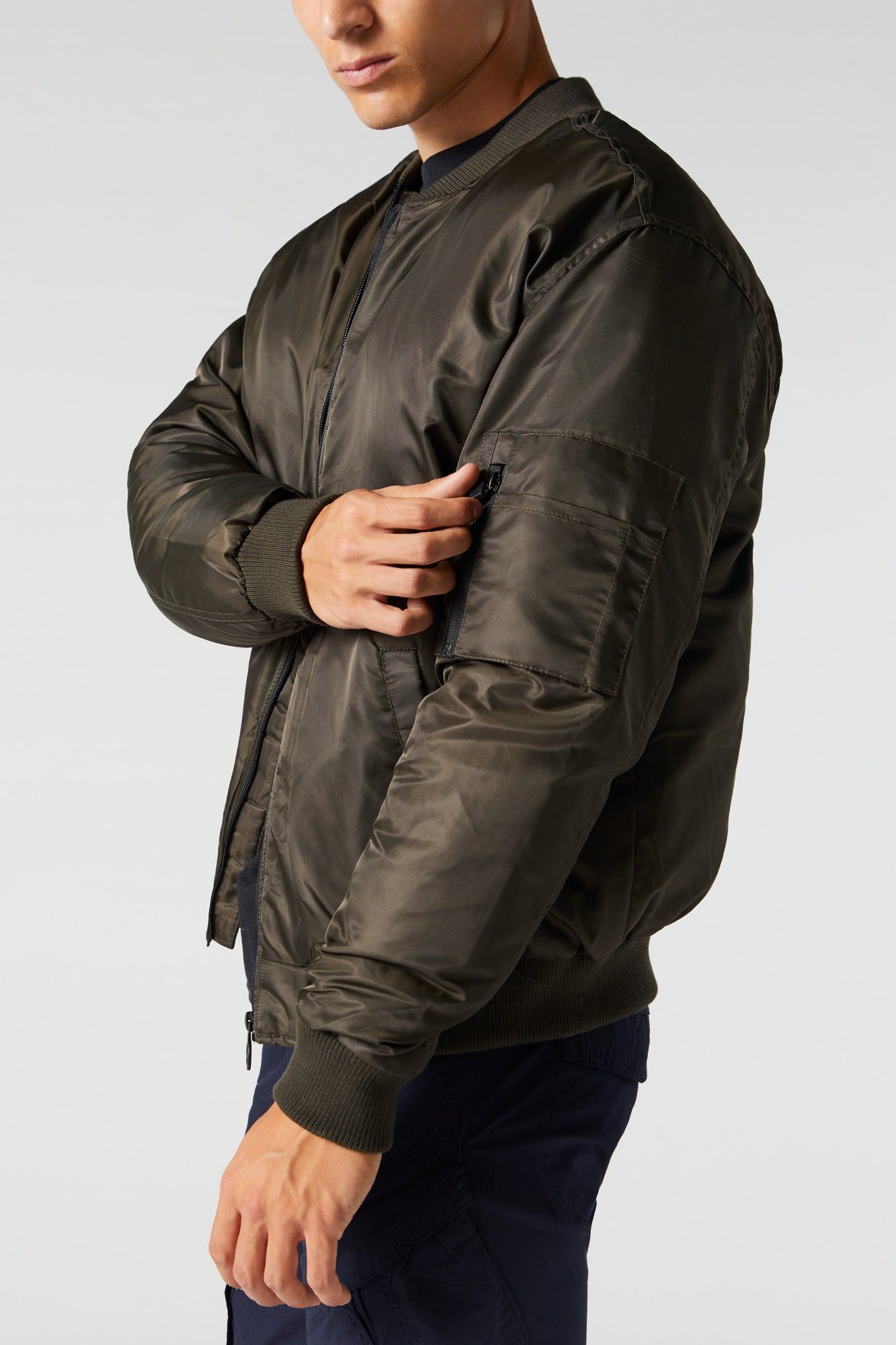 Nylon Hooded Bomber Jacket sold by Charlotte Russe product image thumbnail 24