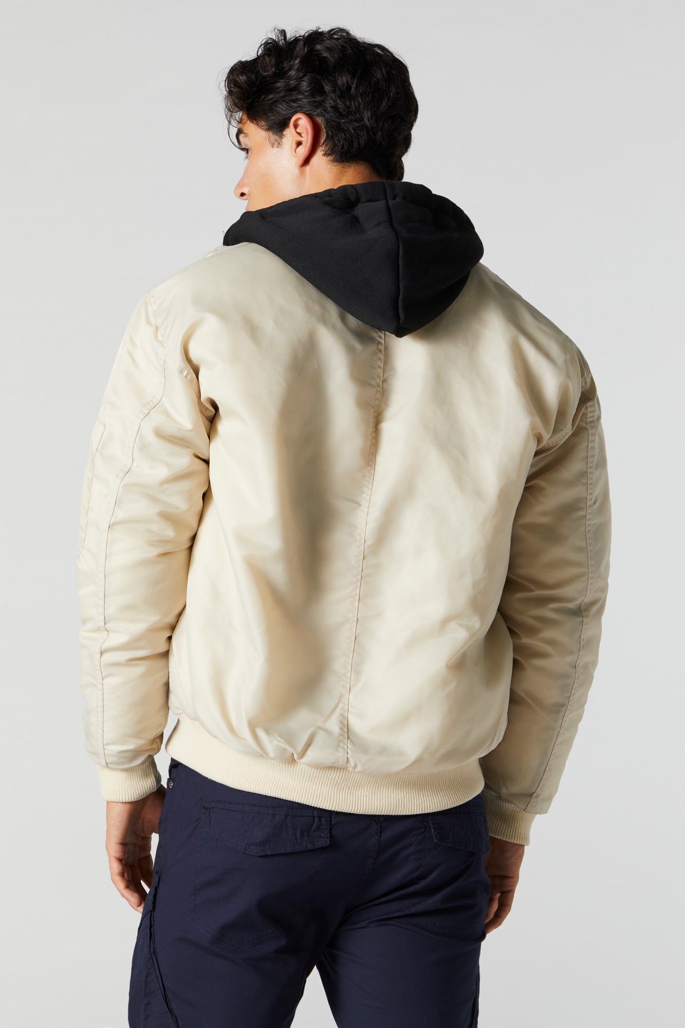 Nylon Hooded Bomber Jacket sold by Charlotte Russe product image thumbnail 16