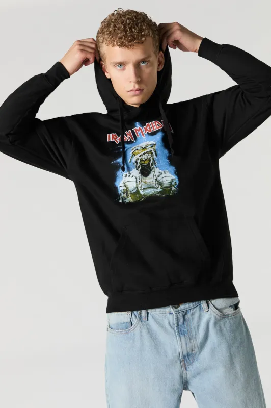 Iron Maiden Graphic Fleece Hoodie sold by Charlotte Russe
