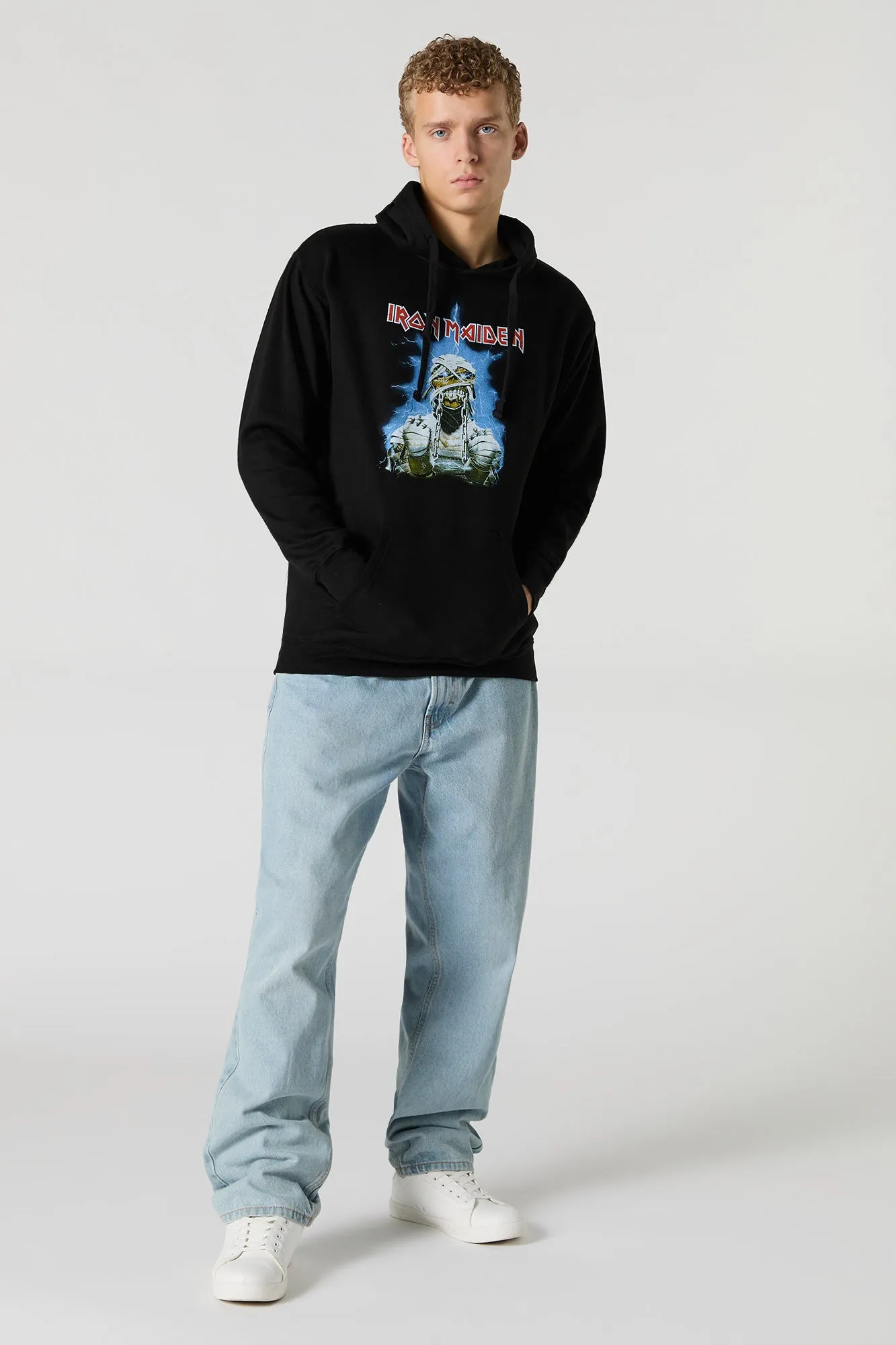 Iron Maiden Graphic Fleece Hoodie sold by Charlotte Russe product image thumbnail 3