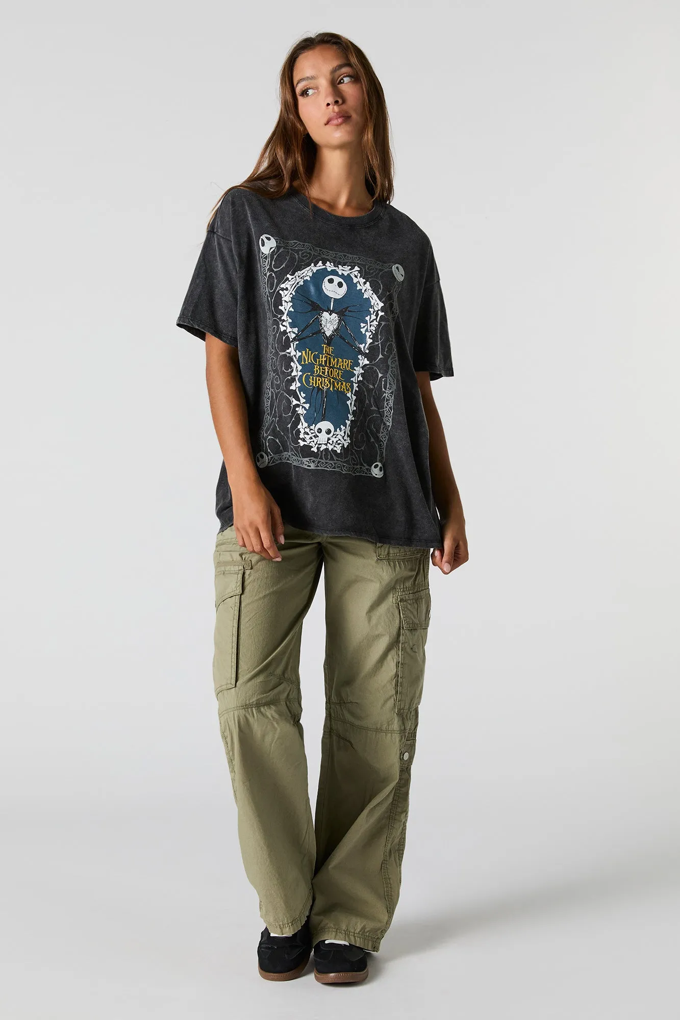The Nightmare Before Christmas Graphic Washed Boyfriend T-Shirt sold by Charlotte Russe product image thumbnail 2