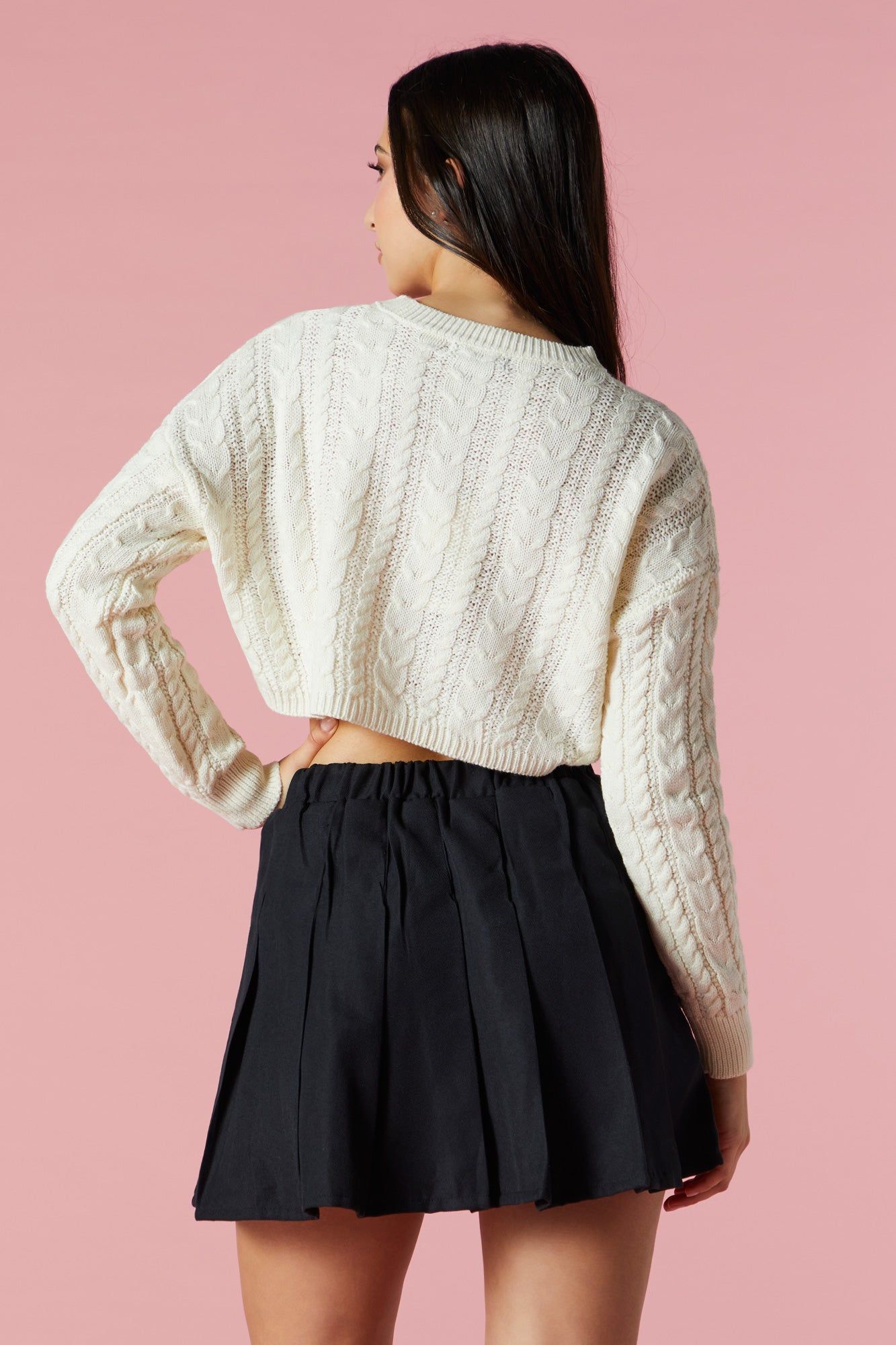 Black Pleated Skirt sold by Charlotte Russe product image thumbnail 2