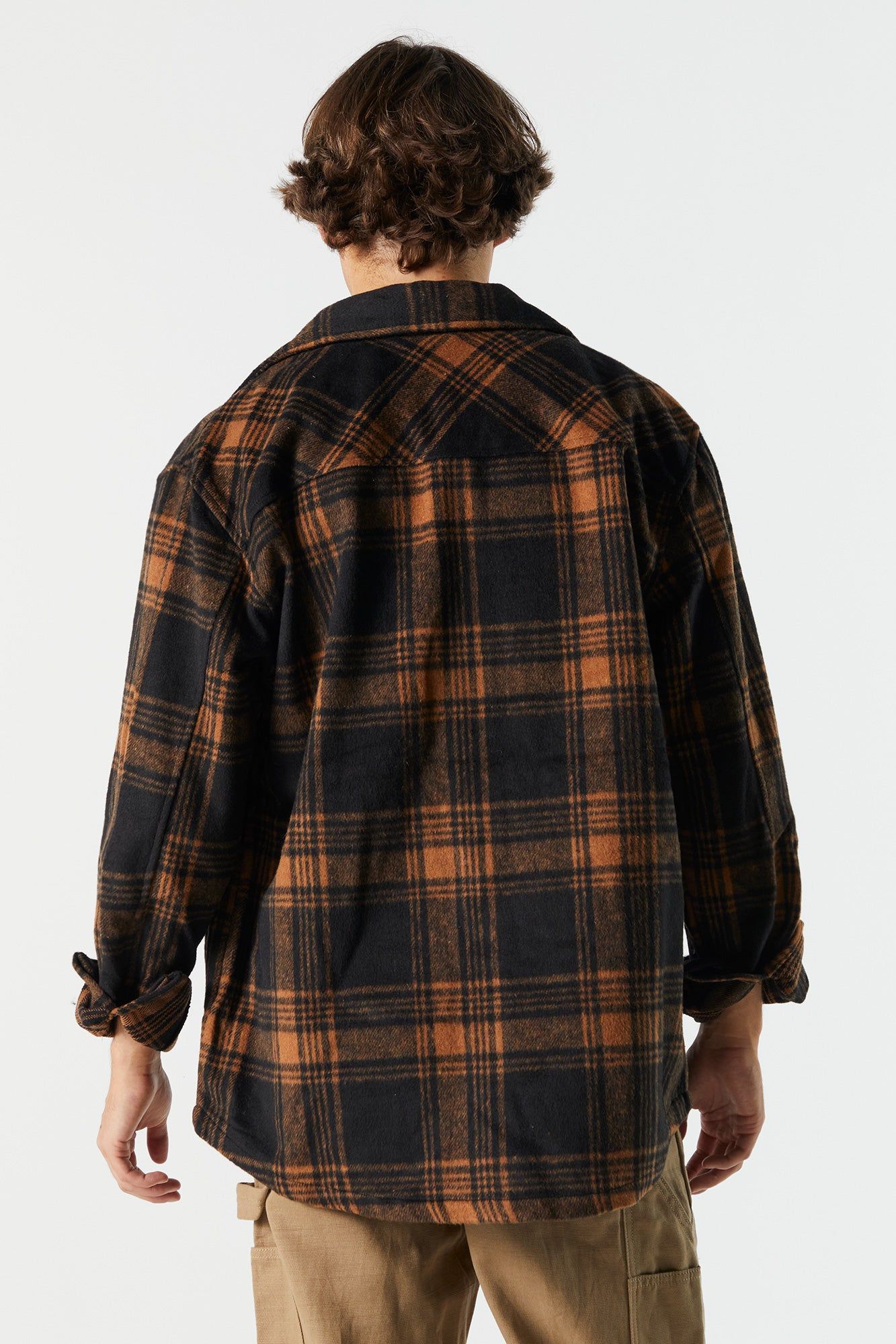 Double Pocket Plaid Shacket sold by Charlotte Russe product image thumbnail 2