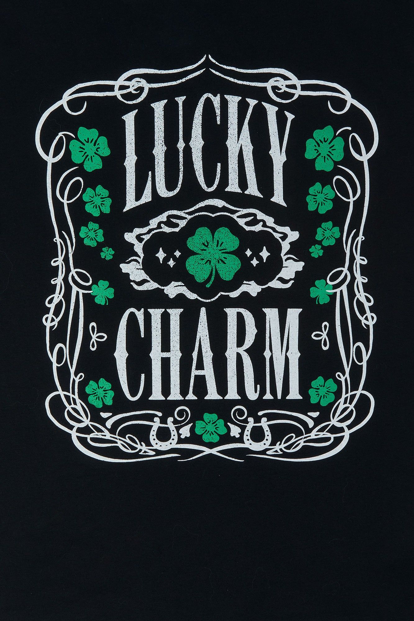 St Patrick's Day Lucky Charm Graphic Boyfriend T-Shirt sold by Charlotte Russe