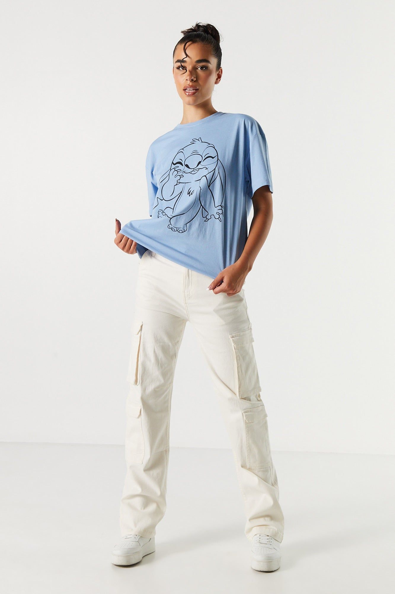 Stitch Graphic Boyfriend T-Shirt sold by Charlotte Russe product image thumbnail 3