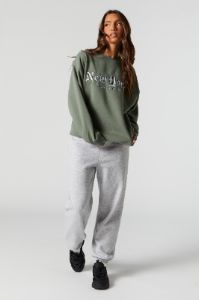 New York Twill Embroidered Sweatshirt sold by Charlotte Russe